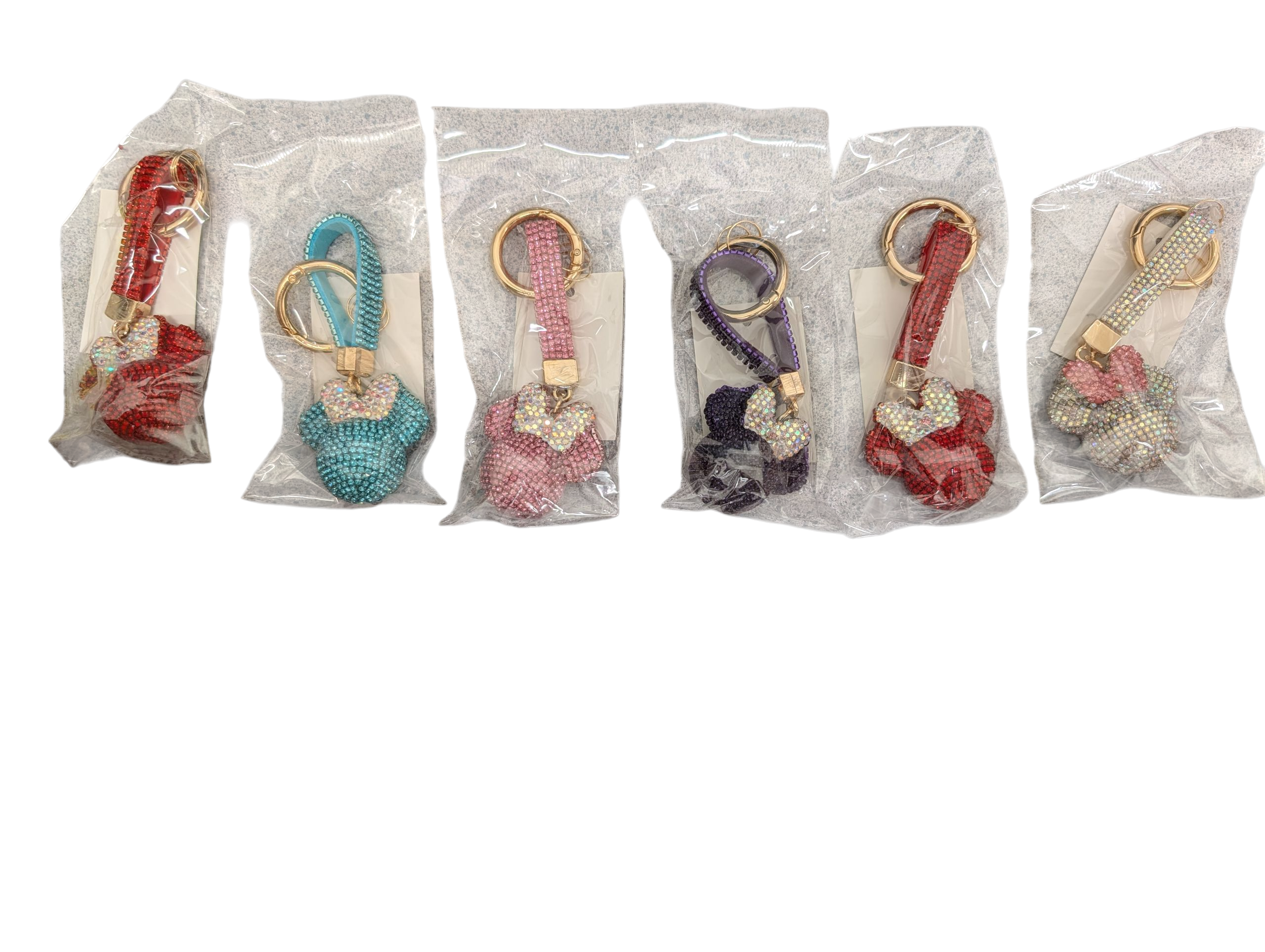 Disney Minnie and Mickey Dimond Keychain 1pc