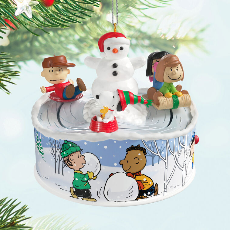 The Peanuts® Gang Let's Go Sledding! Musical Ornament With Light and Motion