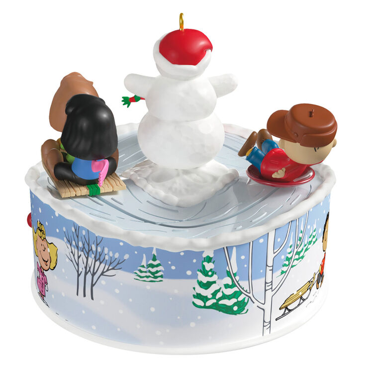 The Peanuts® Gang Let's Go Sledding! Musical Ornament With Light and Motion