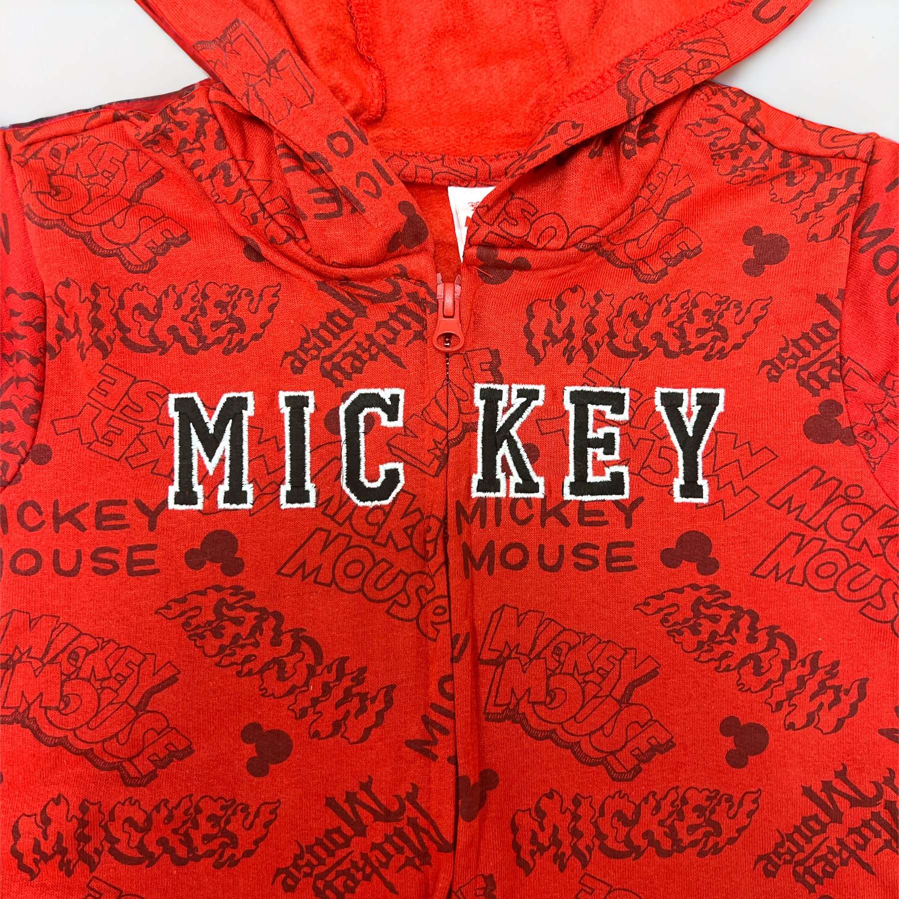 Toddlers Mickey Mouse Zipped Hoodie, Red