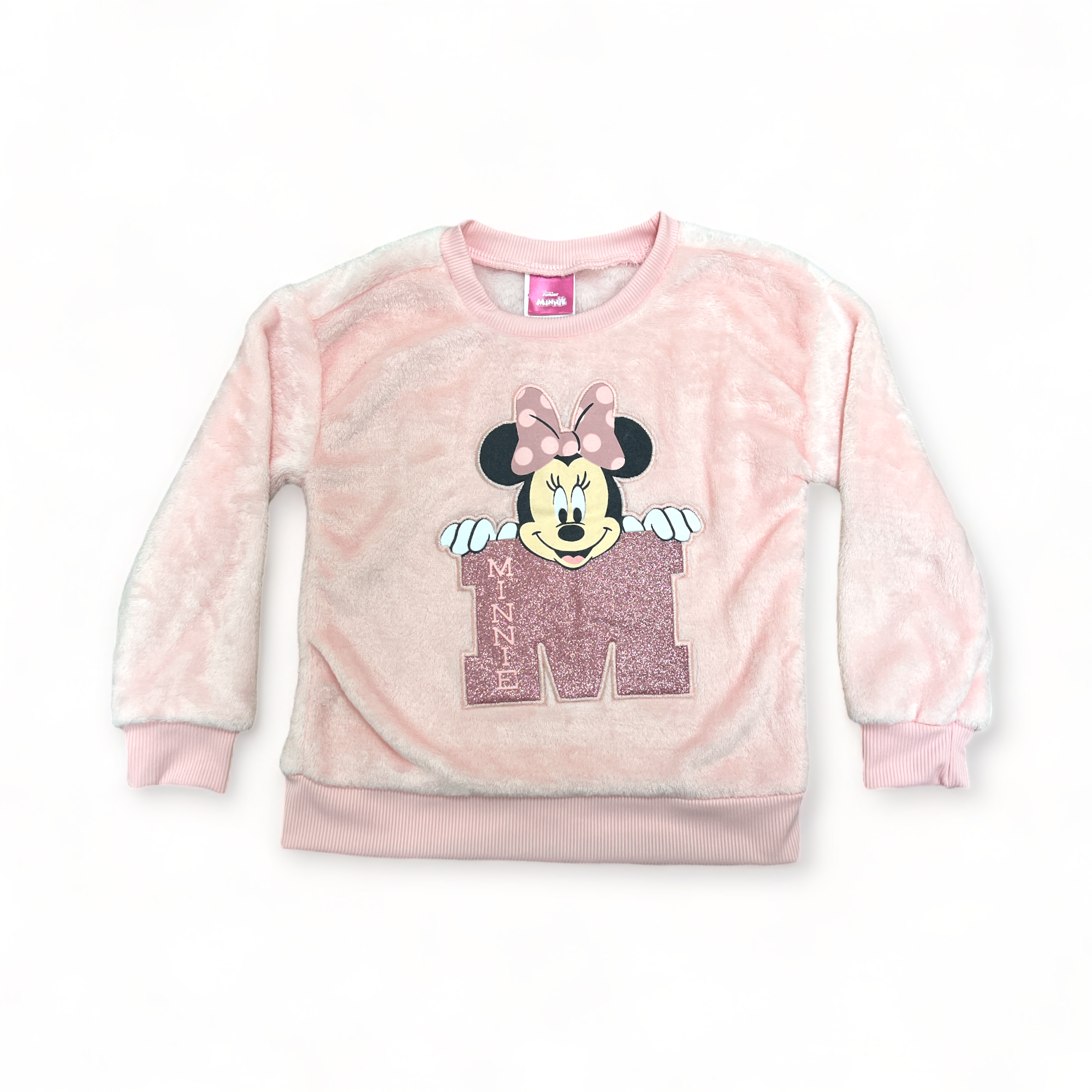 Kids 2 Pk Fauz Fur Minnie Mouse M Sweatshirt and Pants