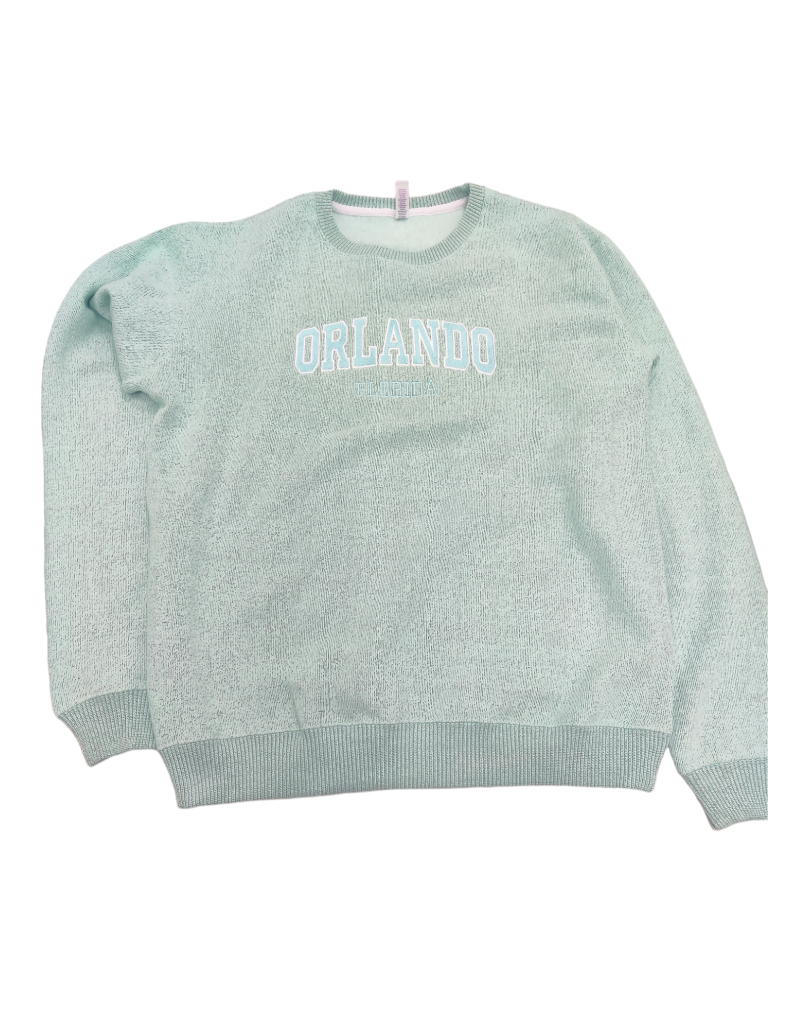 Orlando Teal Nantucket  Embroidery Crewneck  Sweatshirt