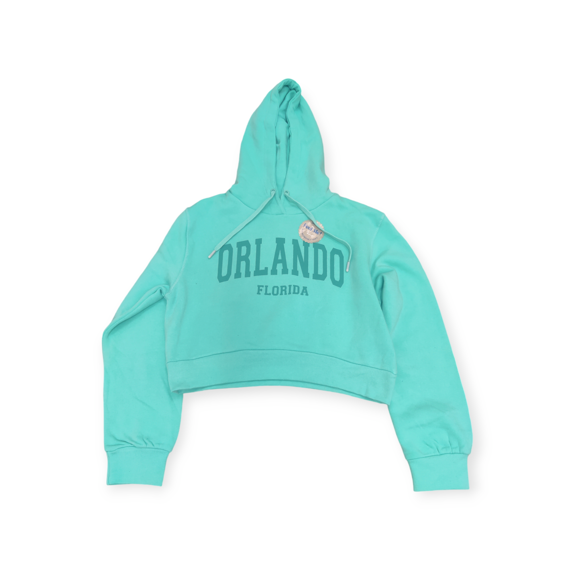 Girl Aqua Orlando Florida Soft Fleece Crop Hoodie