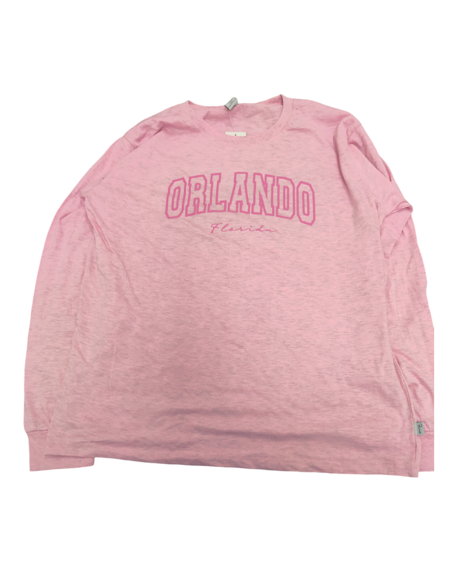 Pink Soft Melange Long Sleeve Sweatshirt