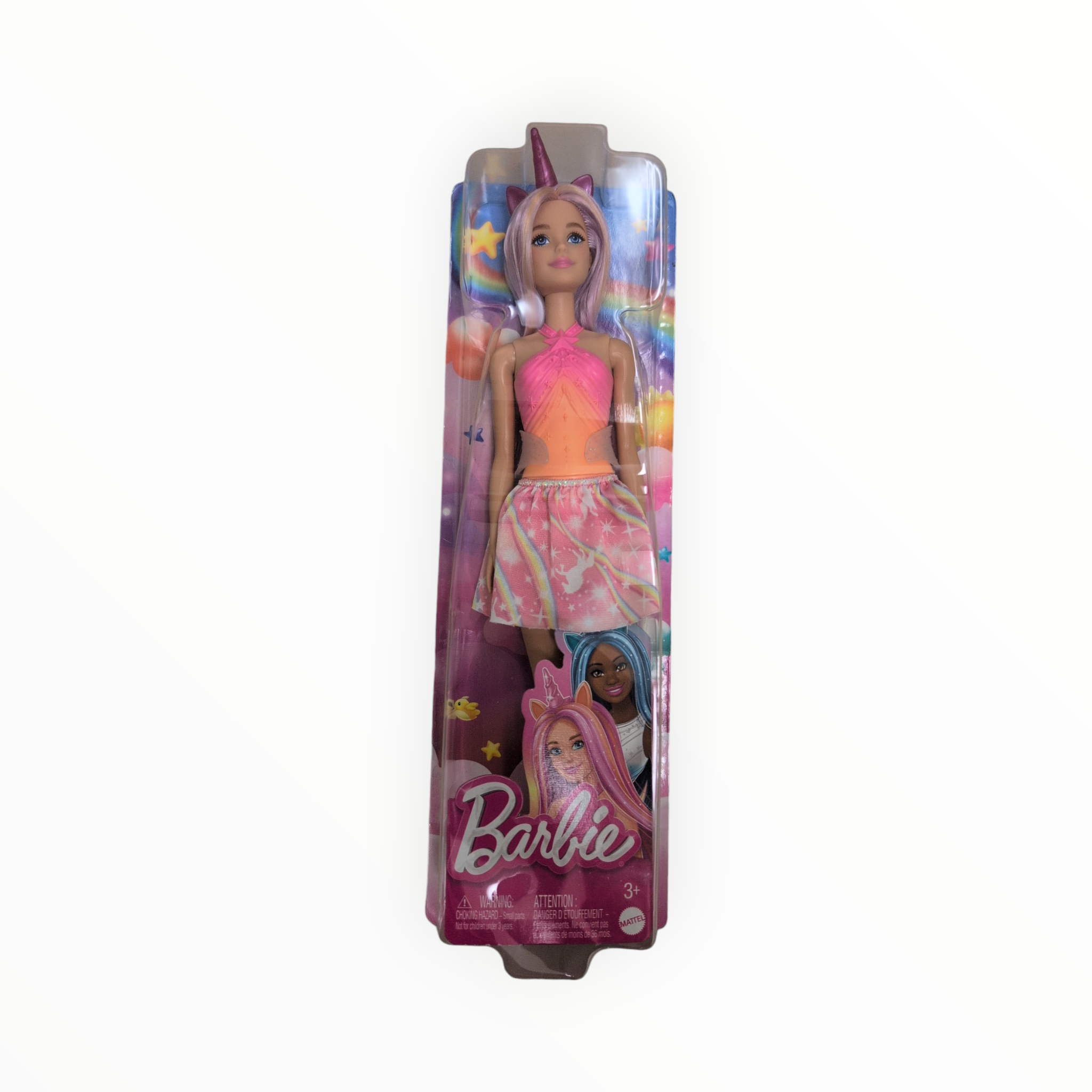 Barbie Unicorn Doll With Pink Hair, Ombre Outfit And Unicorn