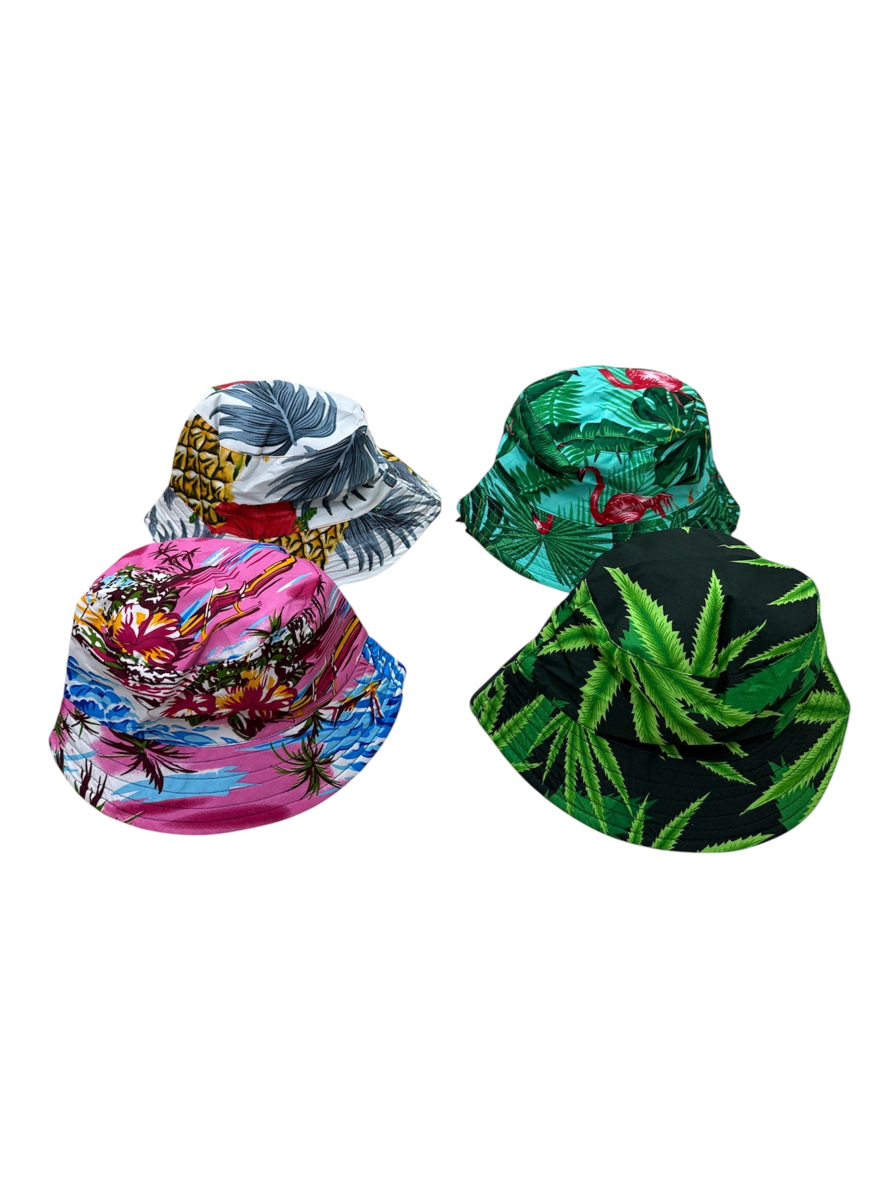 Unisex Hawaiian Bucket Hats Asst.