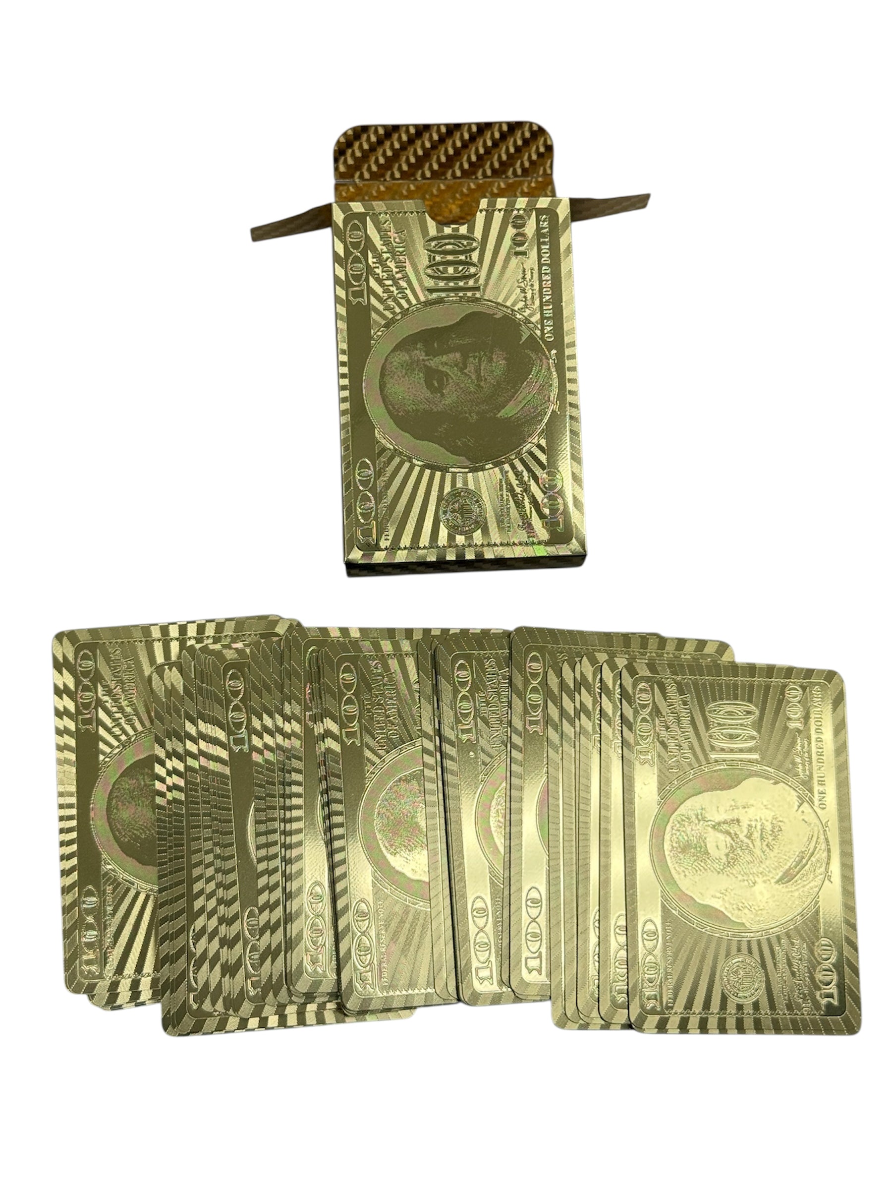 $100 BILL GOLD PLATED PLAYING CARDS