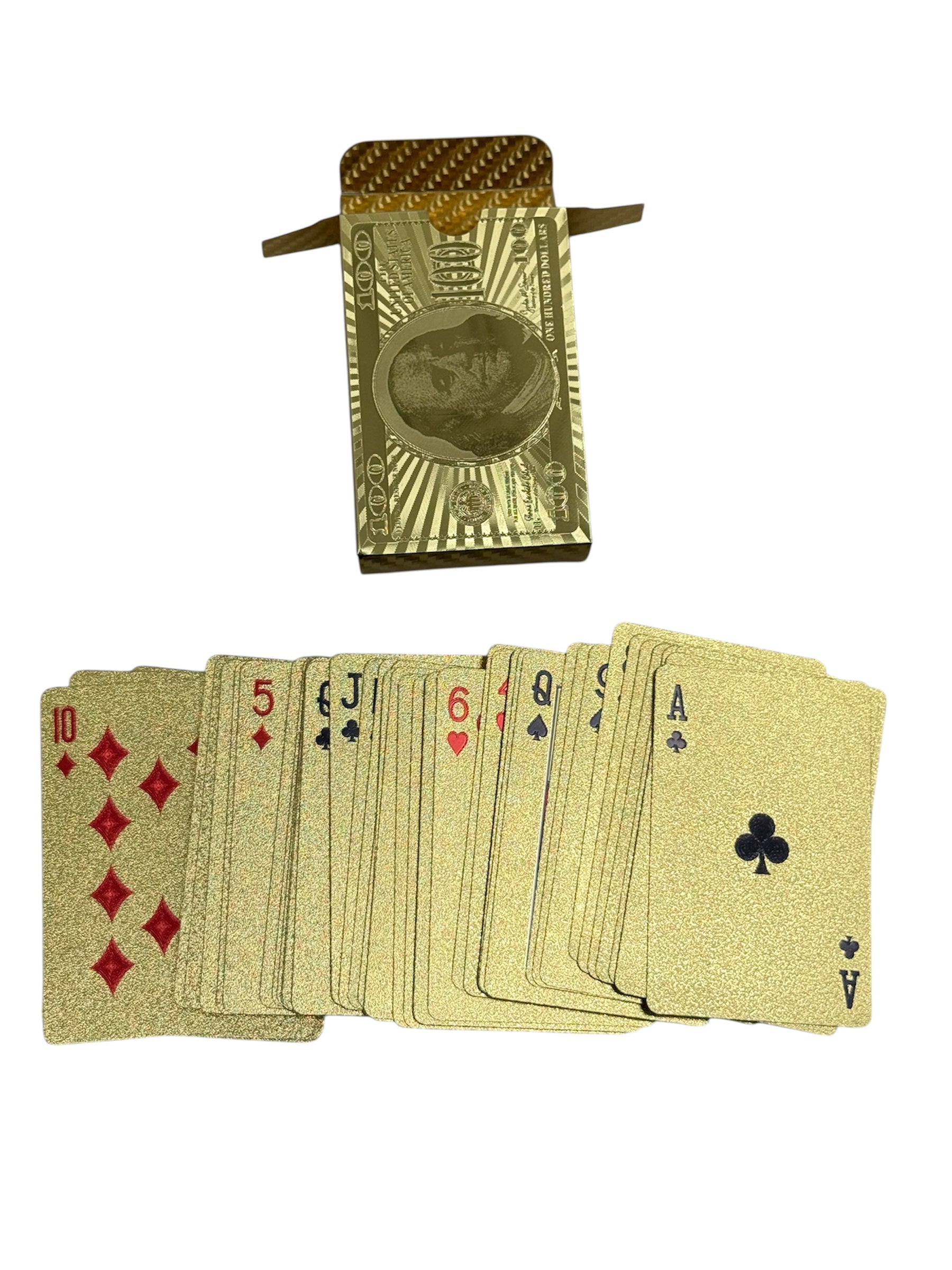 $100 BILL GOLD PLATED PLAYING CARDS