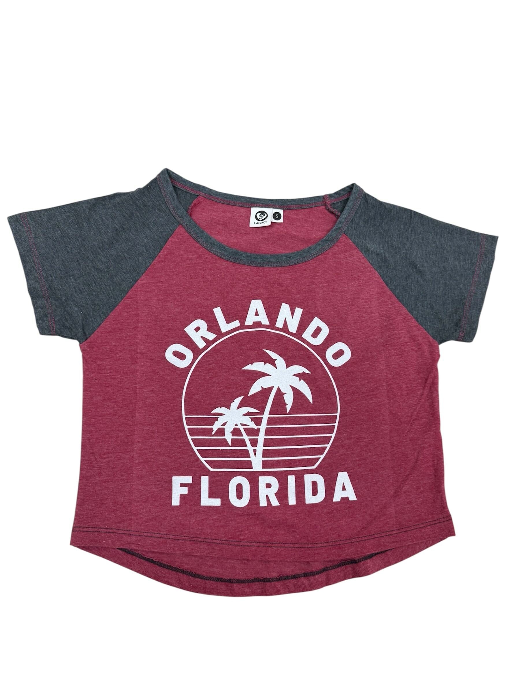 Ladies Two Tone Short Sleeve Burnout Baseball Tee Brick/Charc