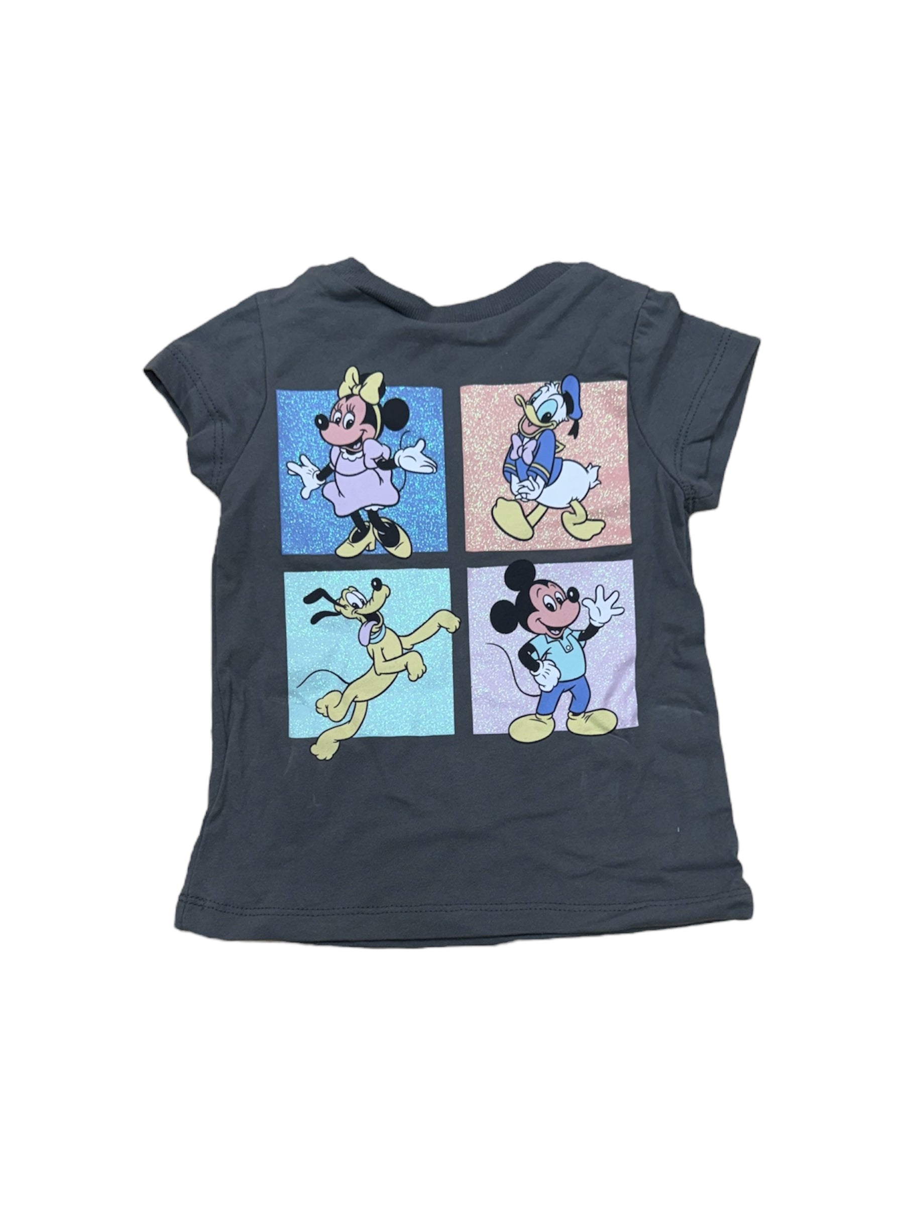Disney Mickey & Friends Grey Shirt & Biker Shorts Set