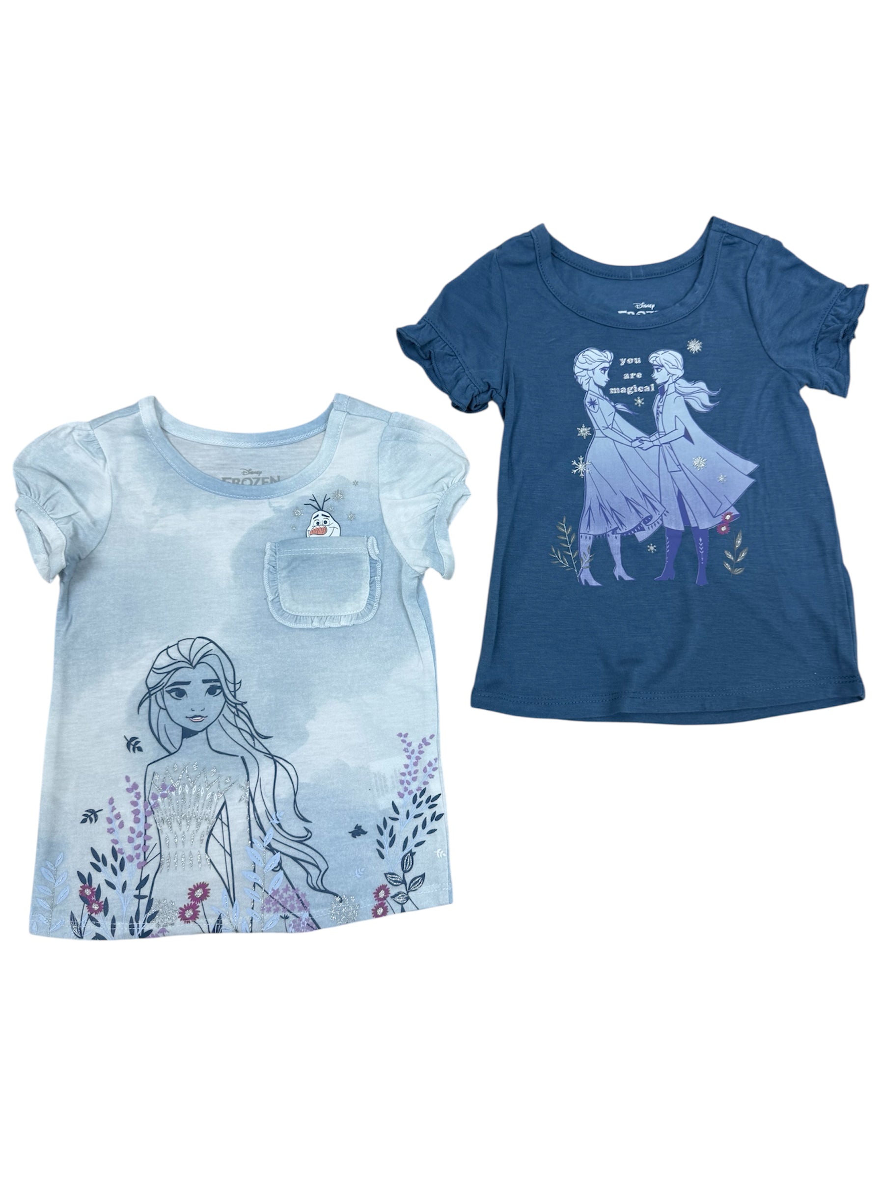 2 Pack Toddlers Disney Frozen Shirts