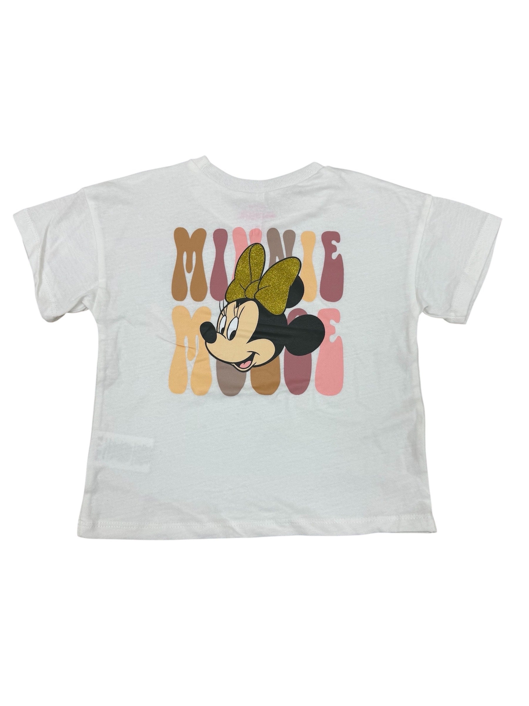 Disney Minnie Mouse Pink Shirt & Biker Shorts Set