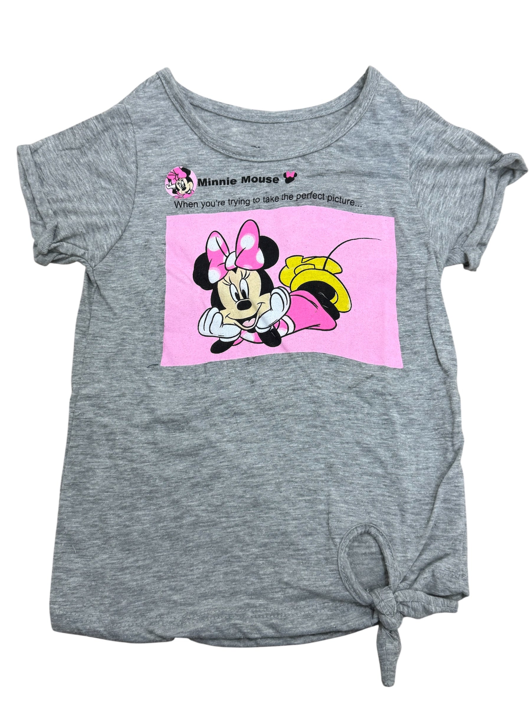 Toddlers Disney Minnie Mouse Picture Perfect T-Shirt -Pink Grey