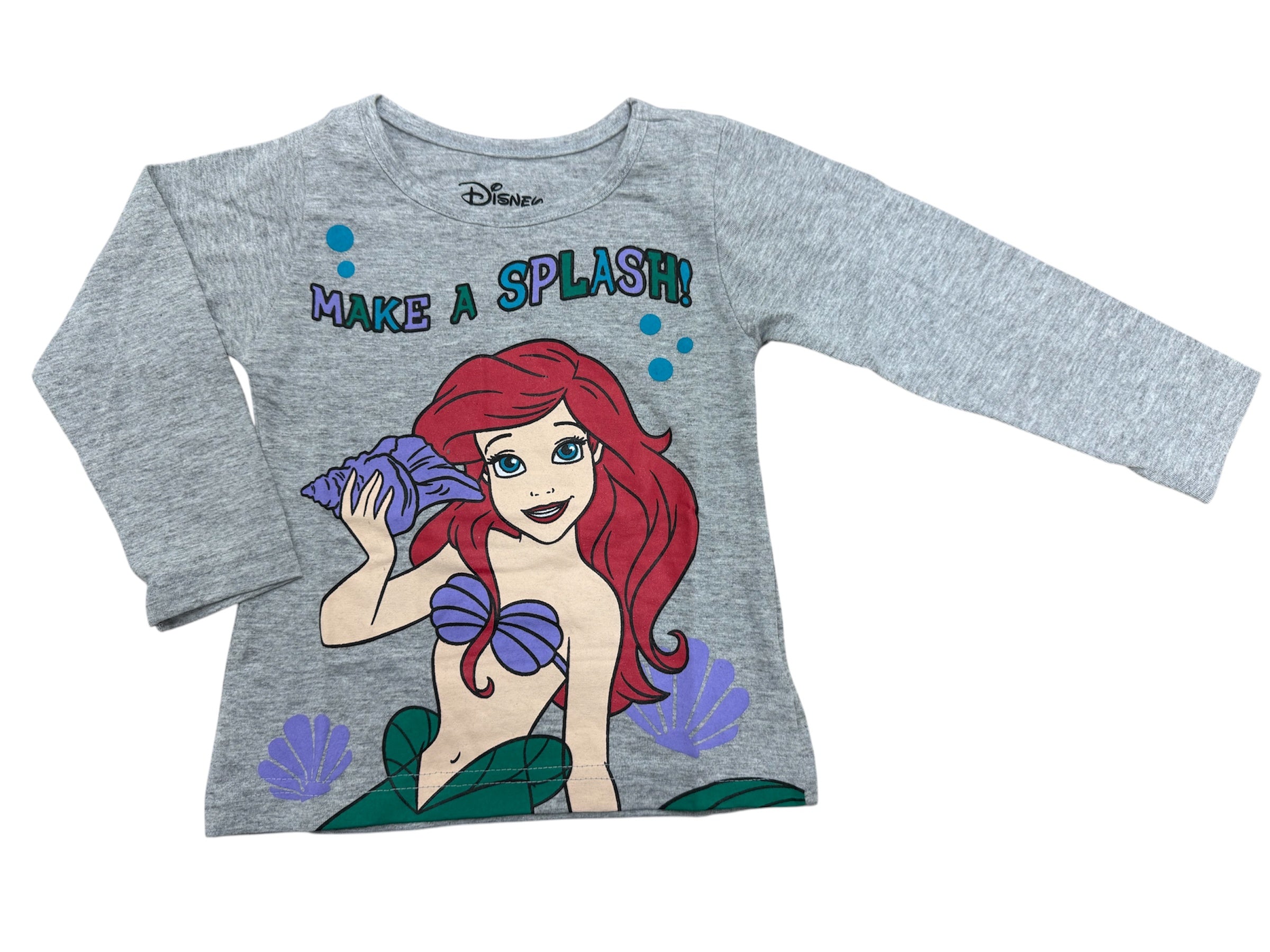 Disney's Ariel "Make A Splash" Grey Long Sleeve