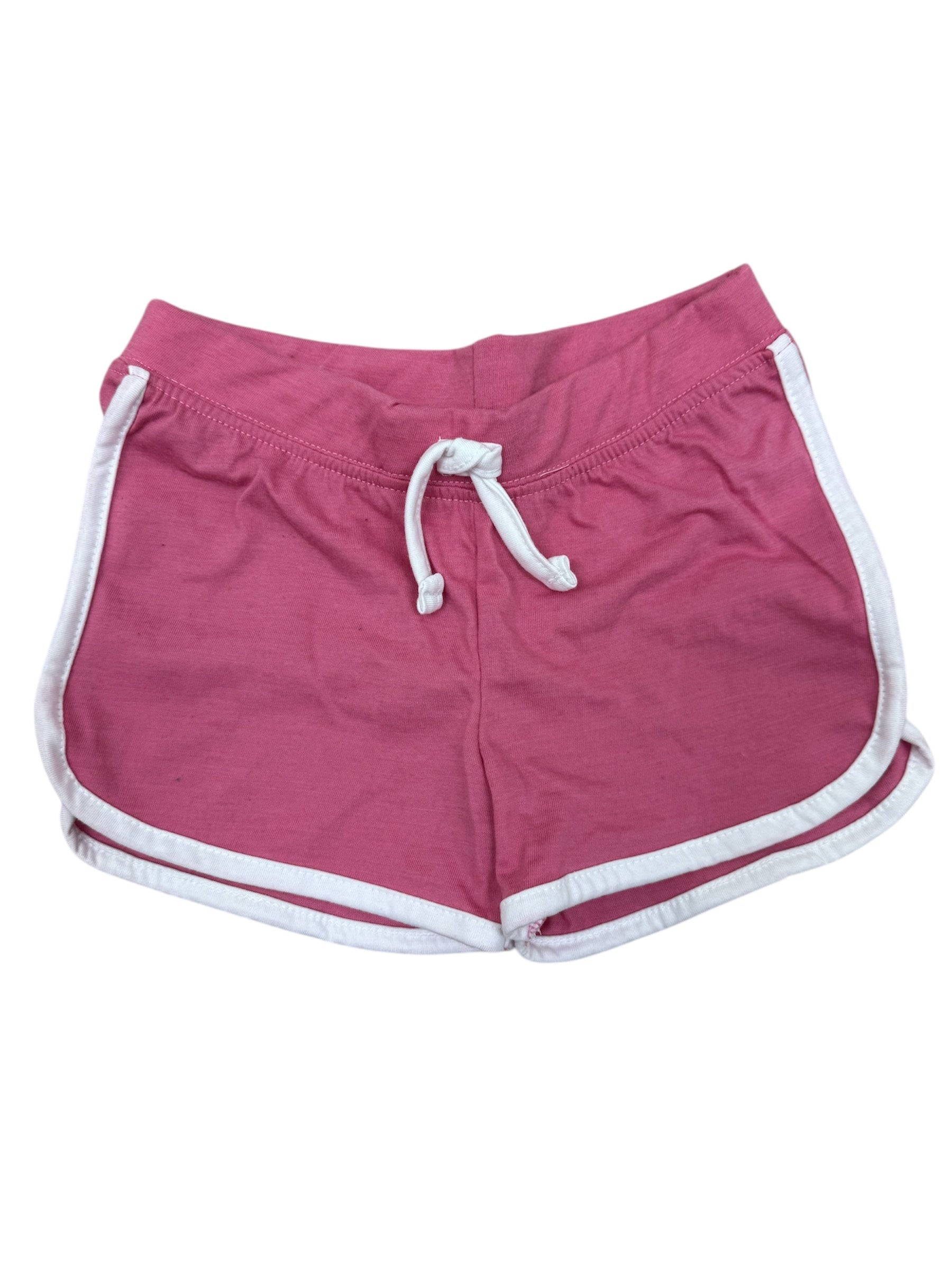 Girls Pink & White Sports Shorts