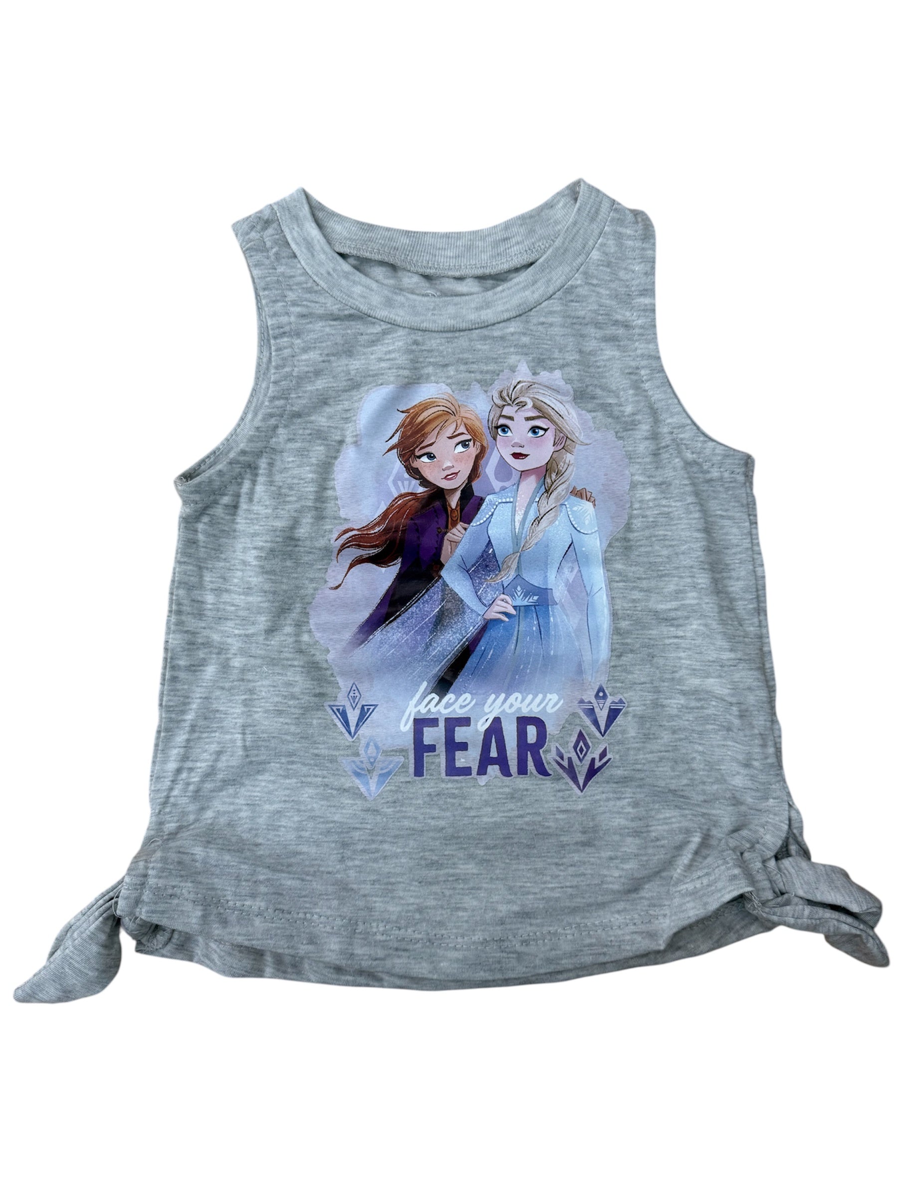 Toddler Frozen 2 "Face Your Fear" Grey Tank Top