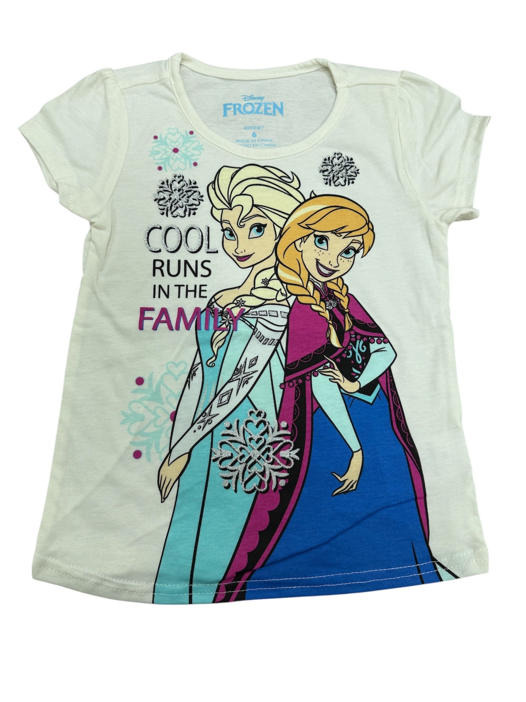 Disney Frozen "Cool Runs in the Family" Girls T-Shirt