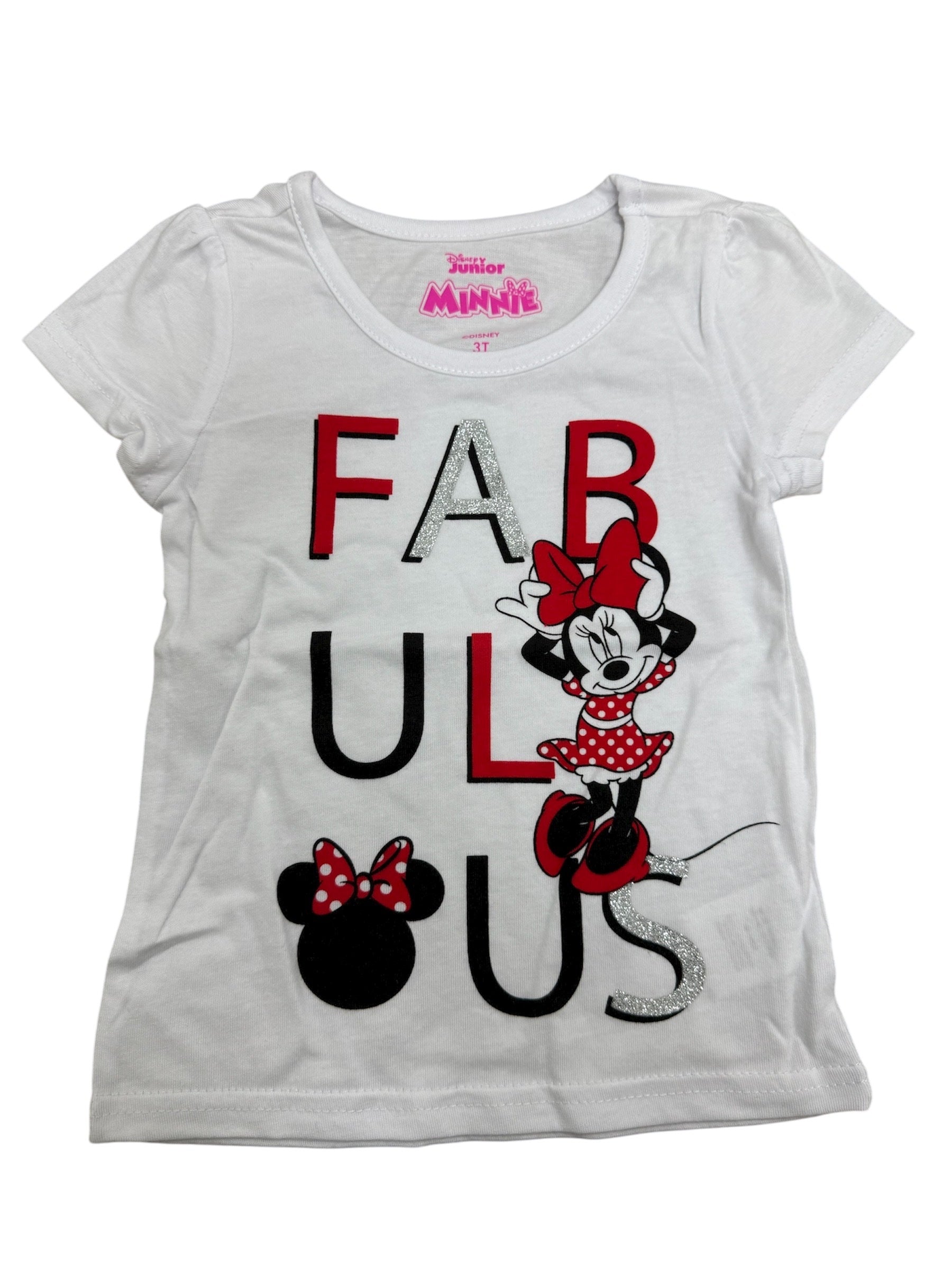 Disney Minnie Mouse Fabulous White Toddler T-Shirt