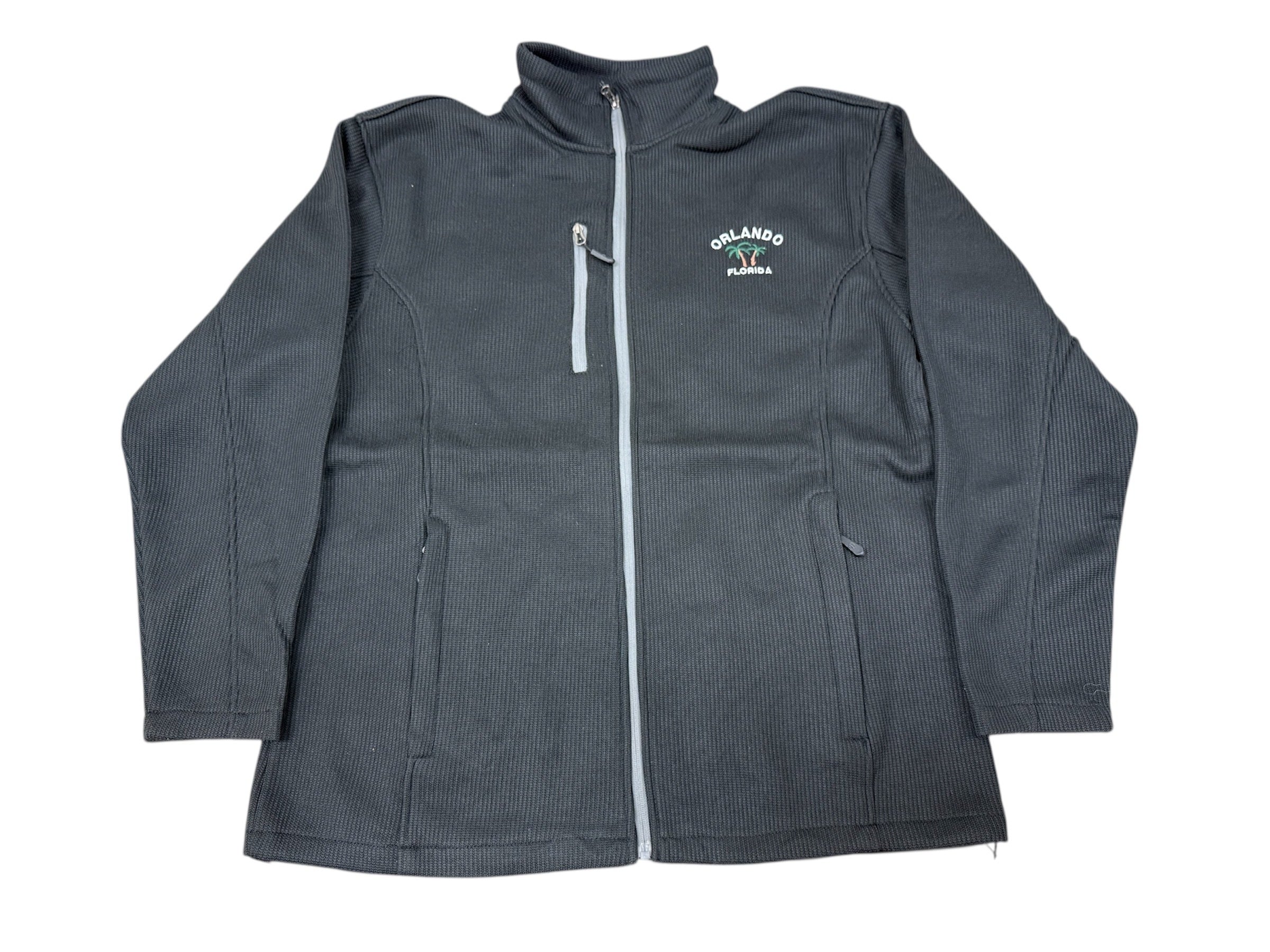 Orlando Adult Full Zip Thermal Fabric Fleece - Black