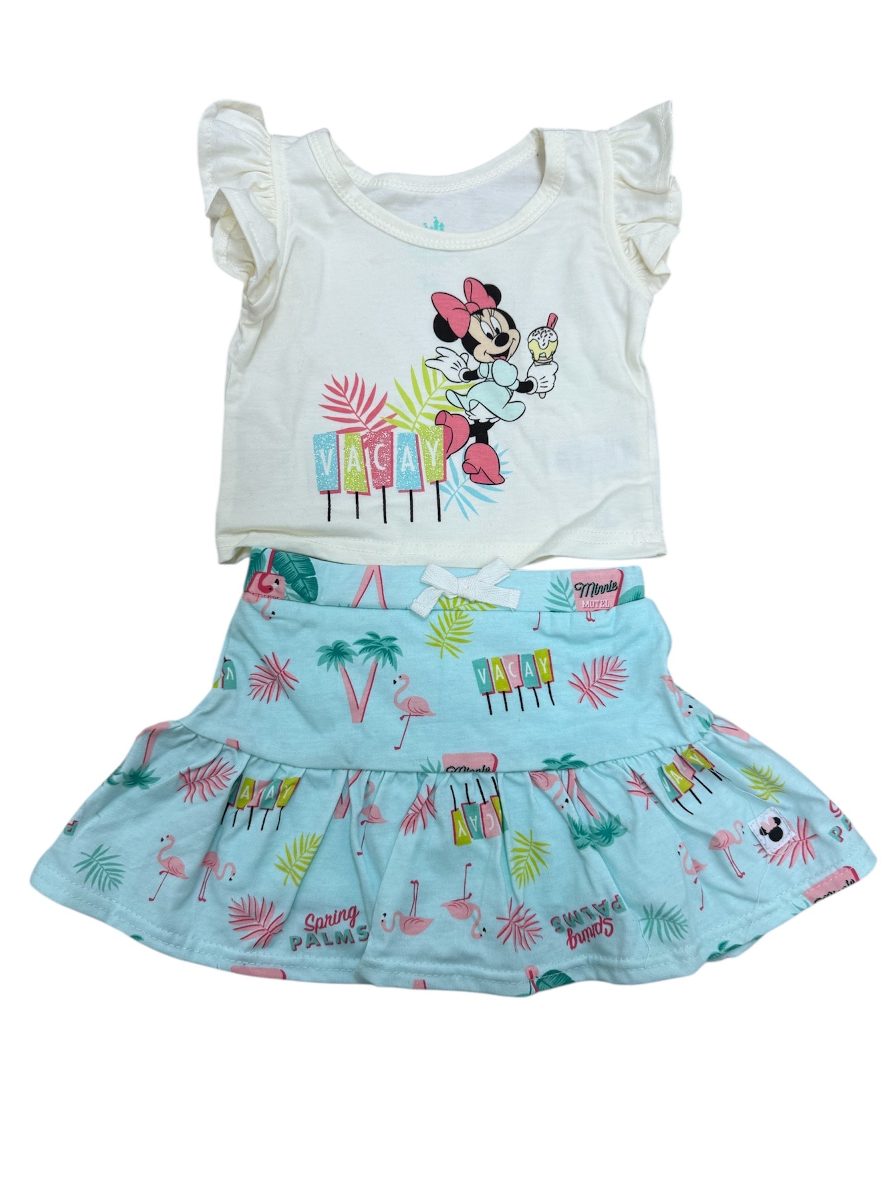 Disney Baby Minnie Mouse Vacay Shirt & Skirt Set