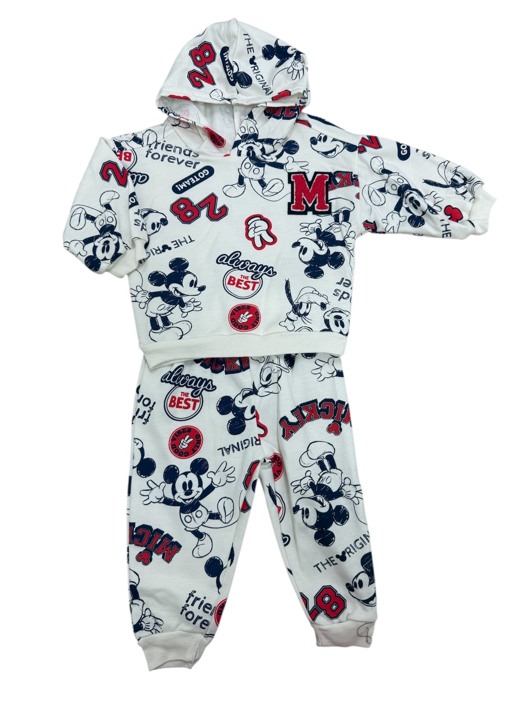 Disney Baby Mickey Mouse White Jogger Set