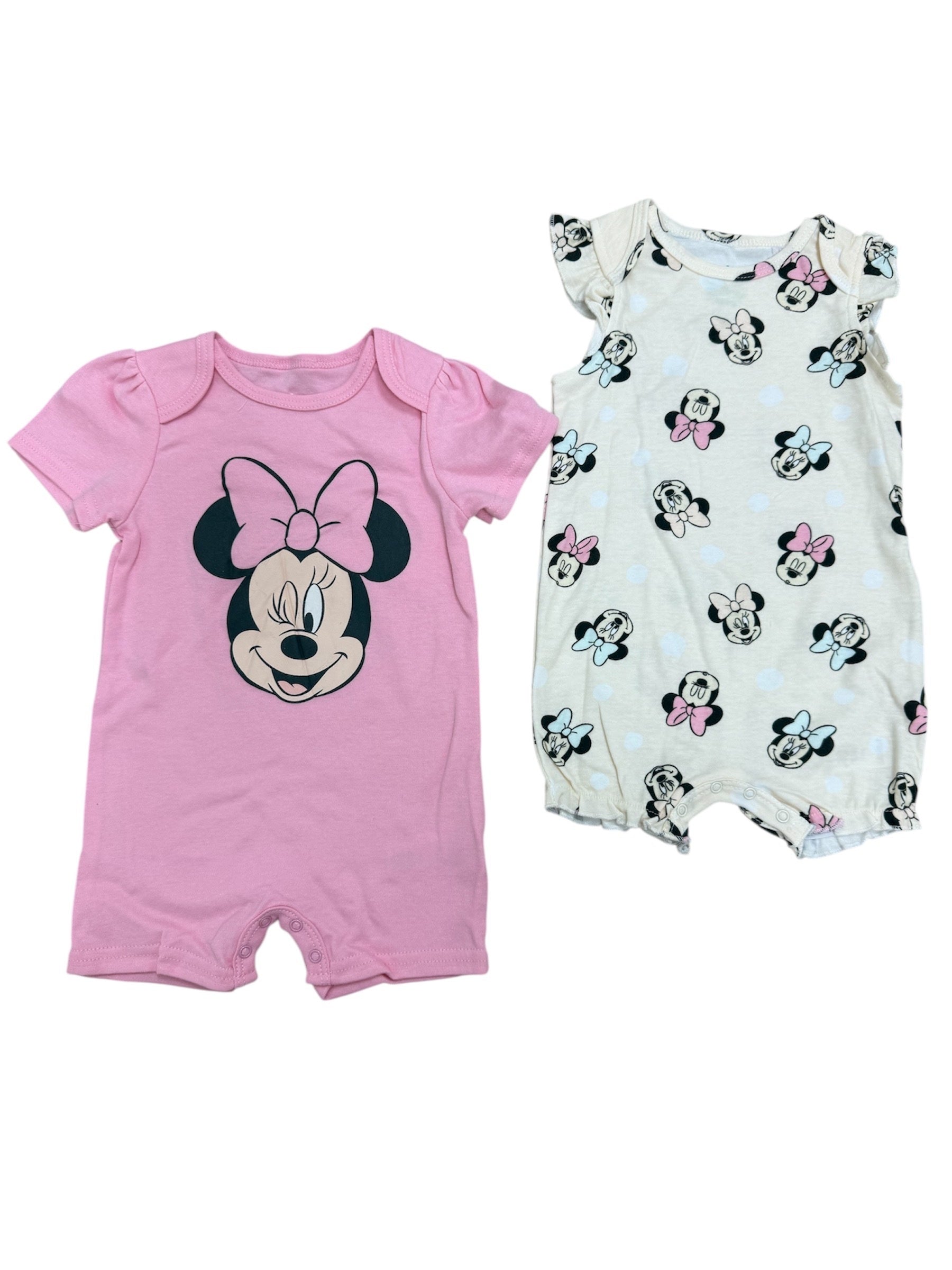 Disney Baby Minnie Mouse Faces 2PK Rompers
