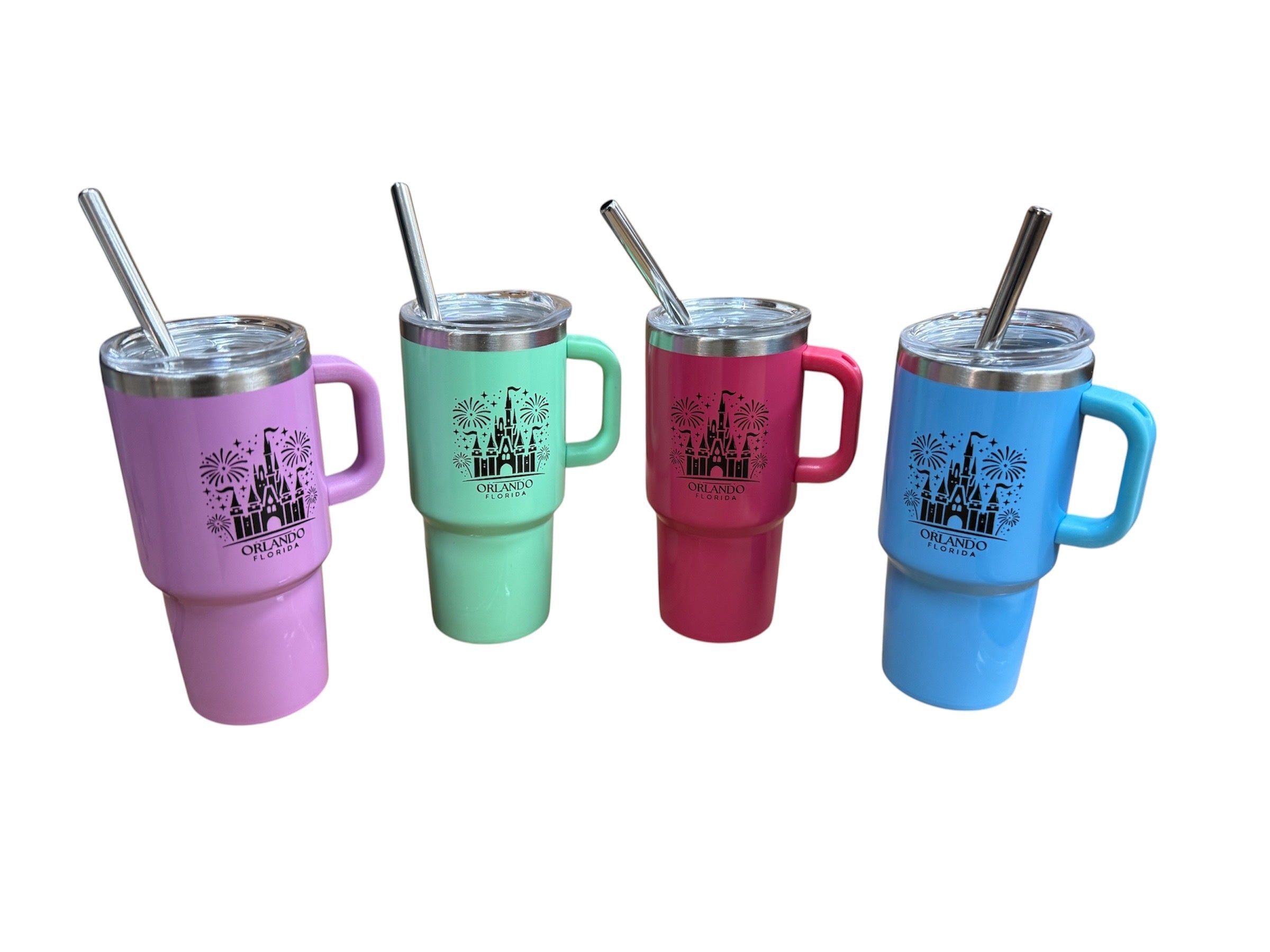 Mini Castle 5oz Stainless Steel Tumbler w/ Straw & Handle