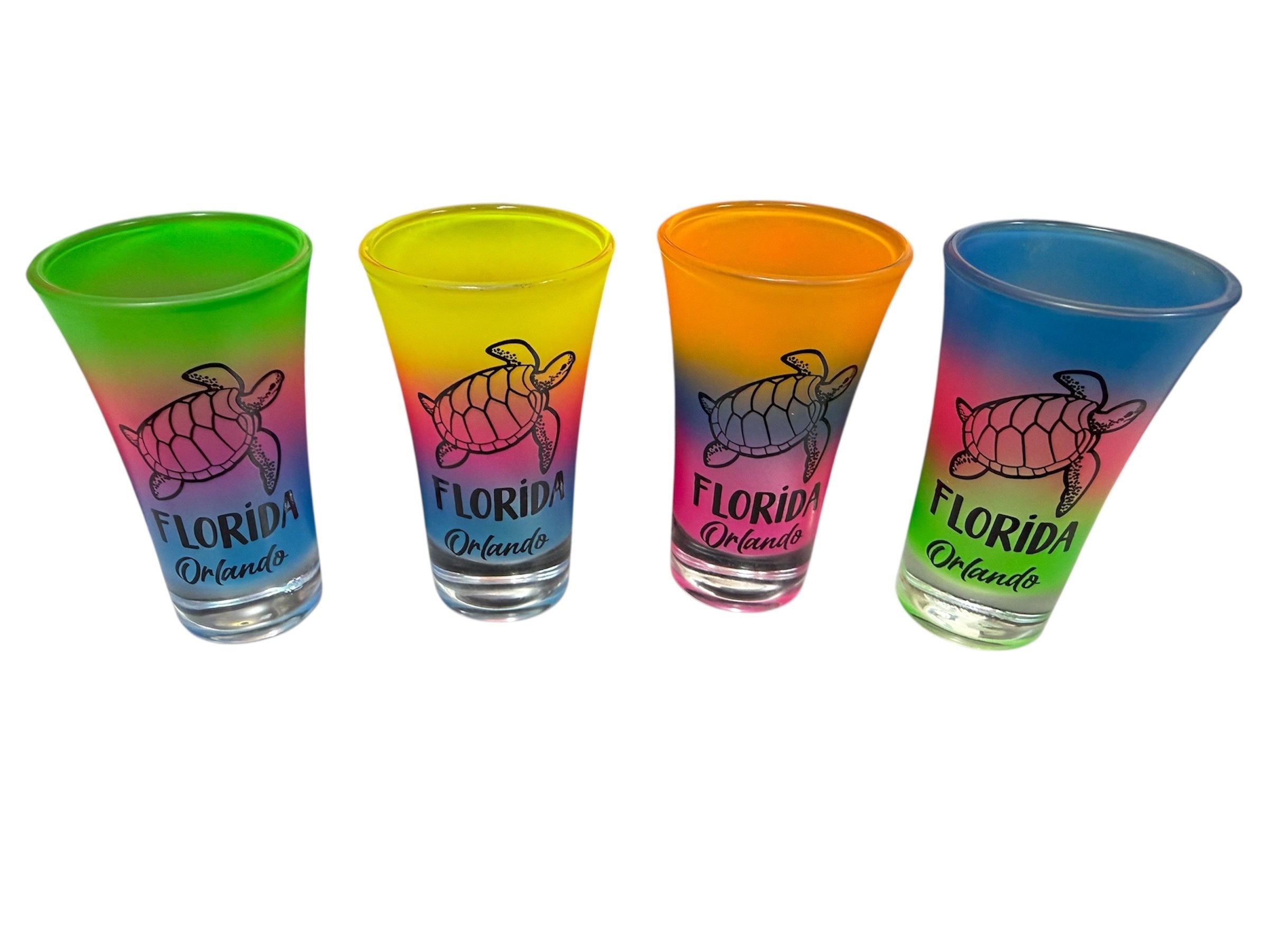 Orlando, Florida Turtle Tye Dye Funnel Shot Glass