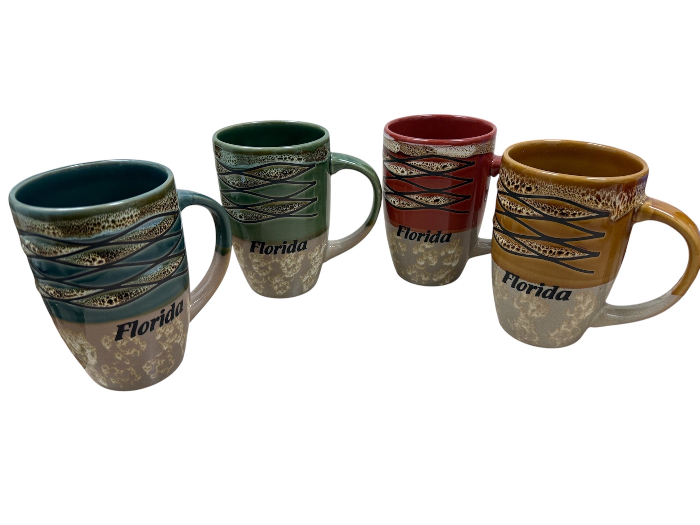 Drip/Glaze Florida 18oz Ceramic Mug Asst.