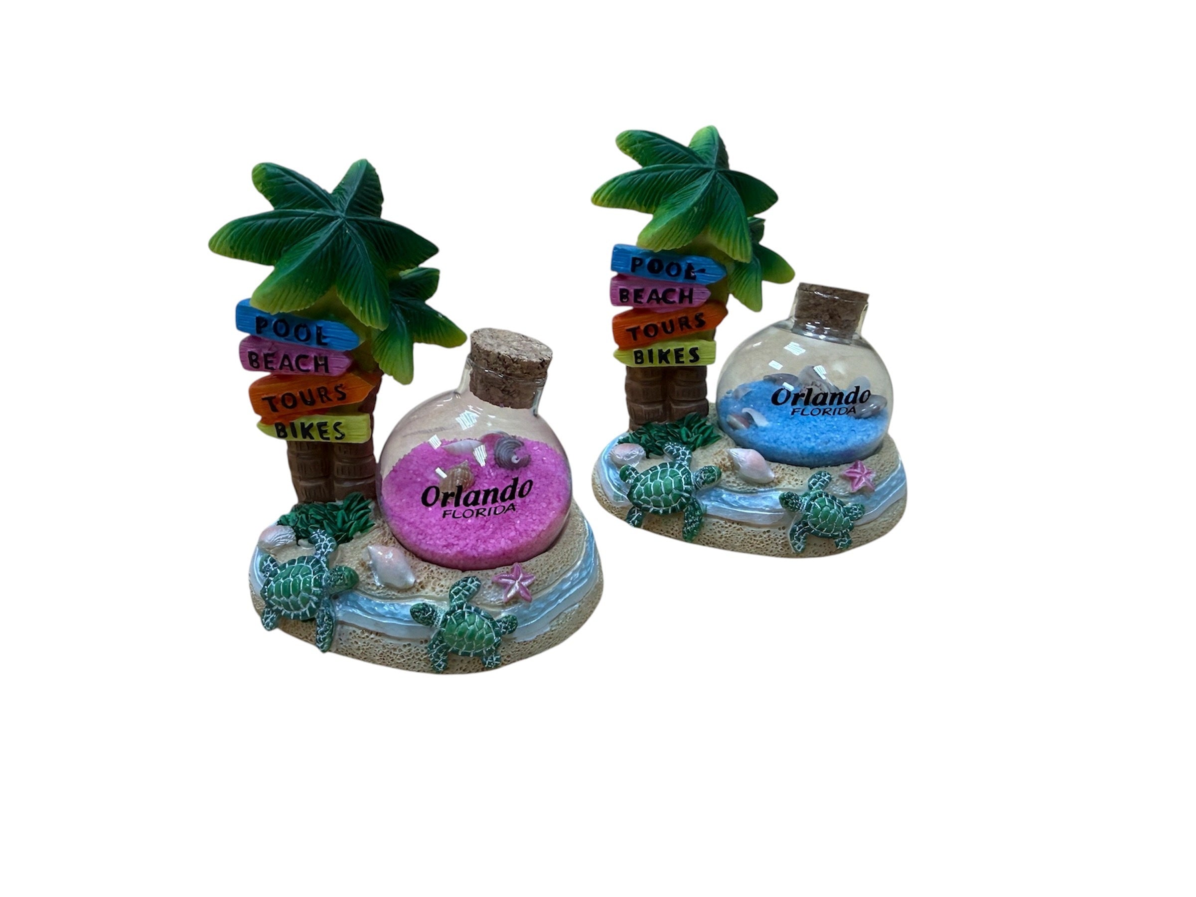 Palm Sign Sea Turtles Sand Globe Asst.