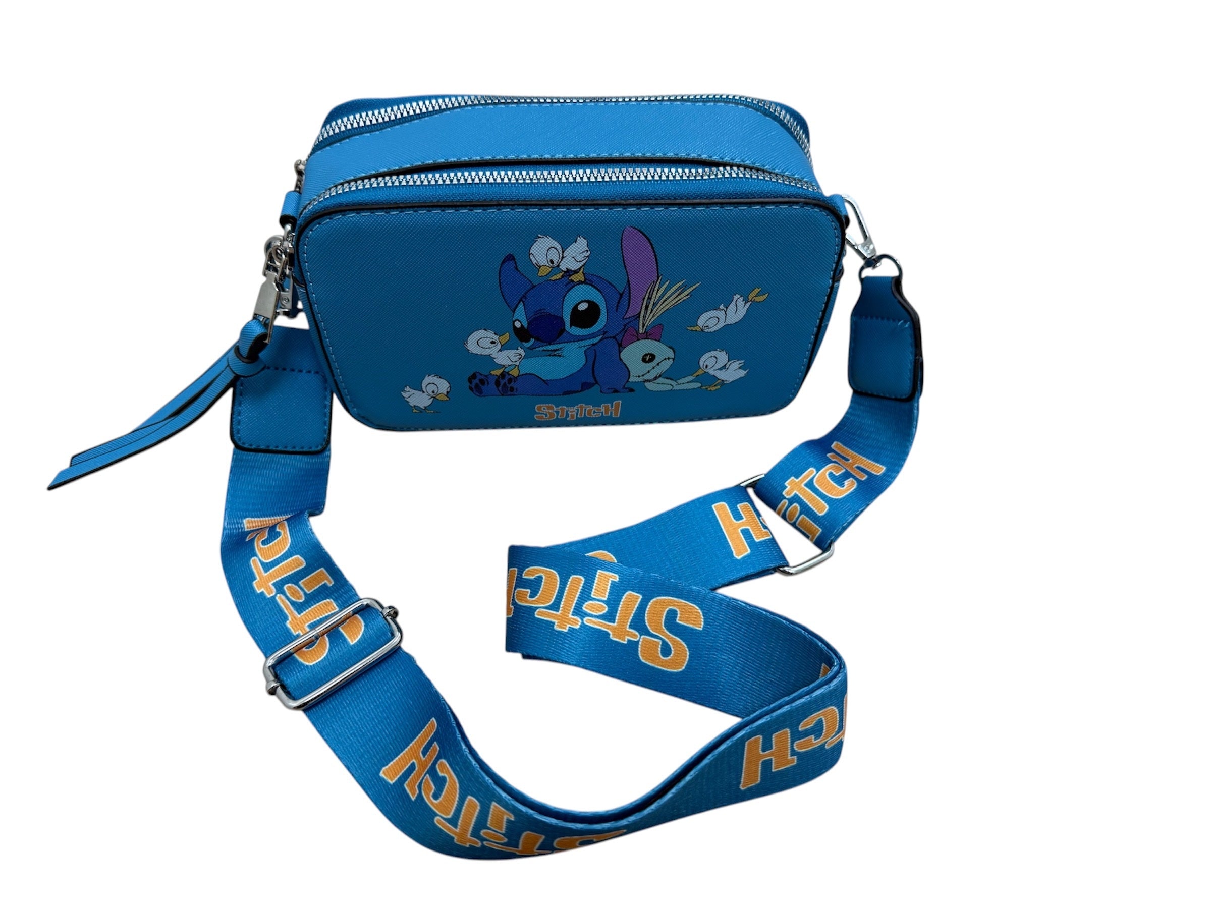 Disney Stitch & Scrump Blue Leather Sidebag