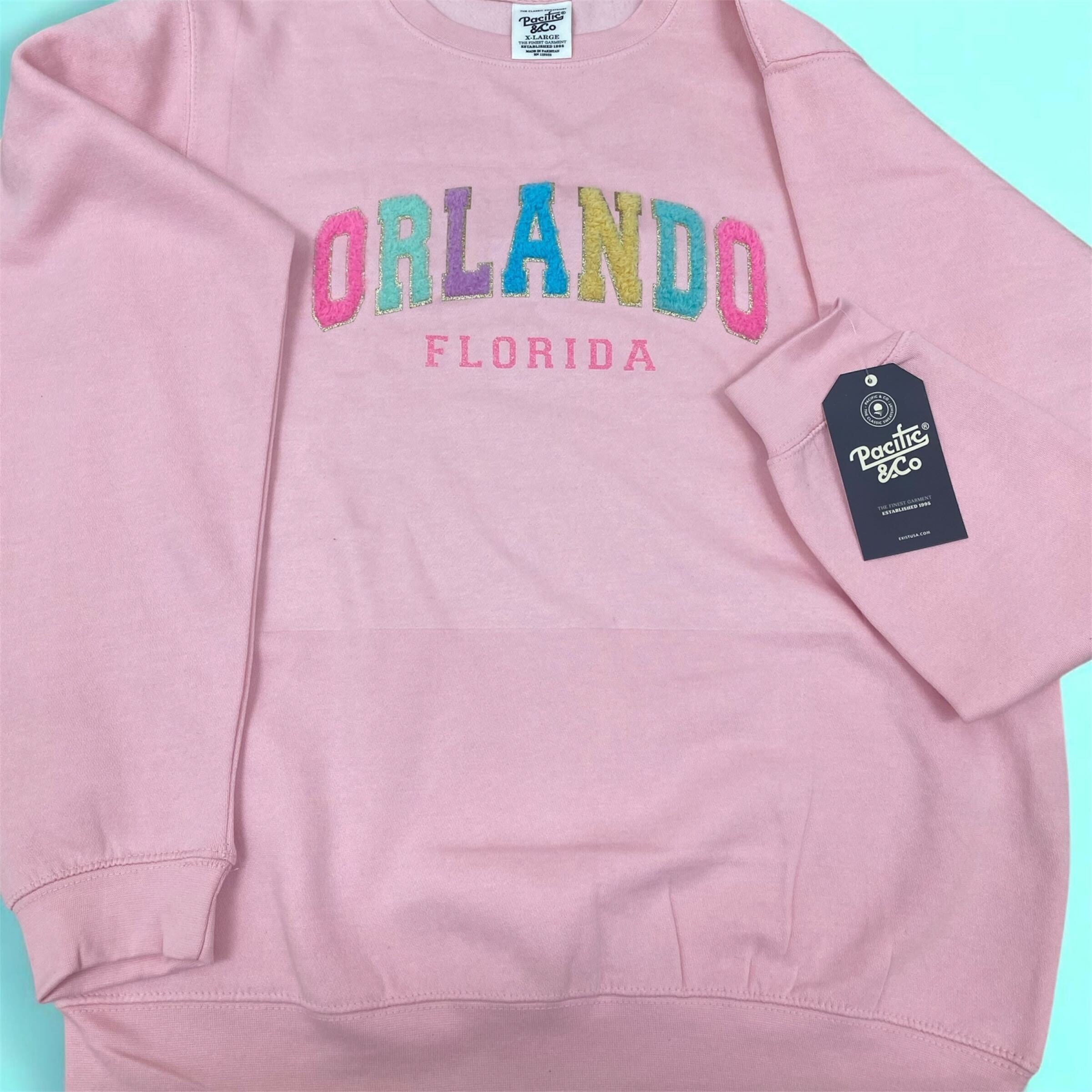 Florida Authentic Pink Color Crew Neck Sweatshirt