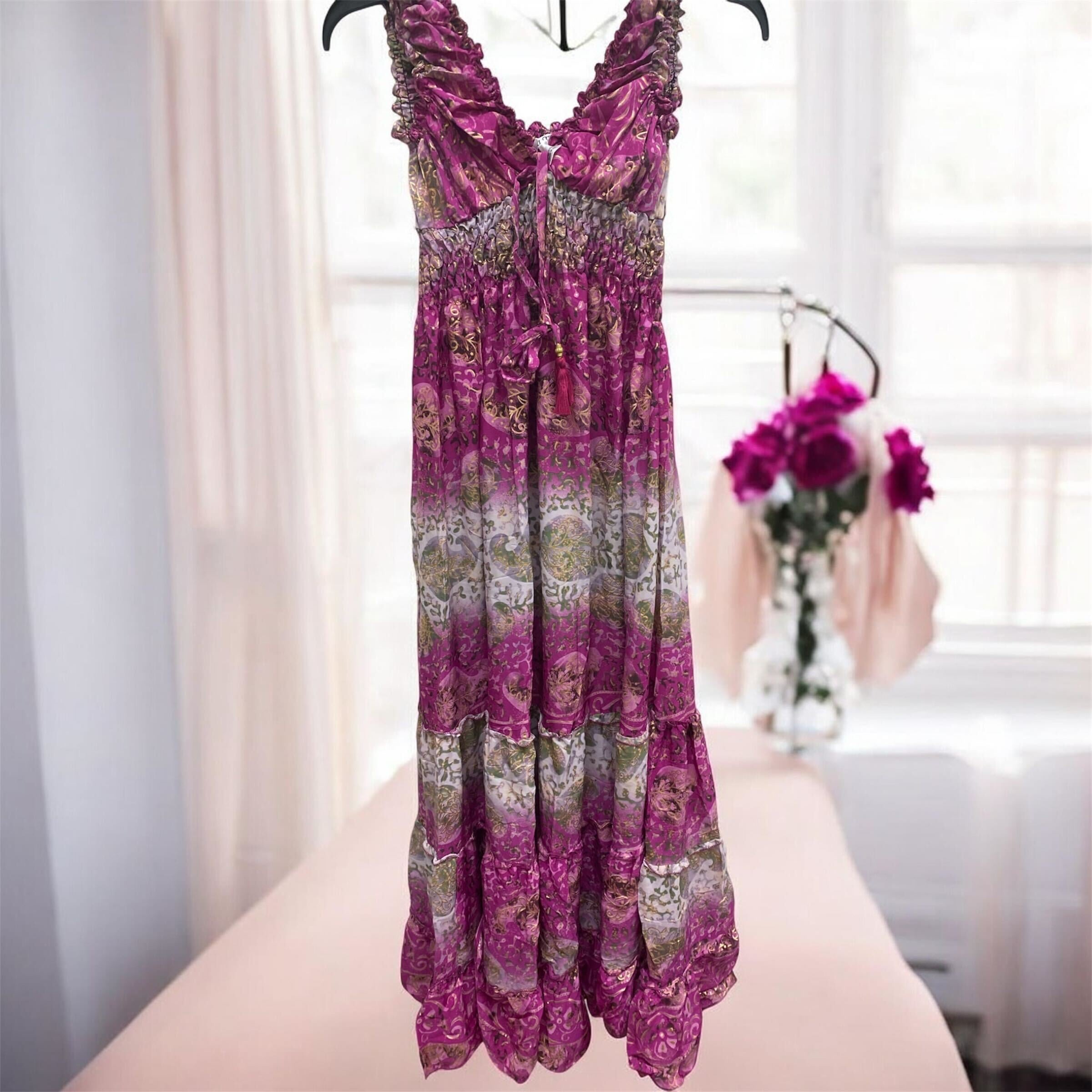 Poly Silk Short Sleeveless Dress-Asst