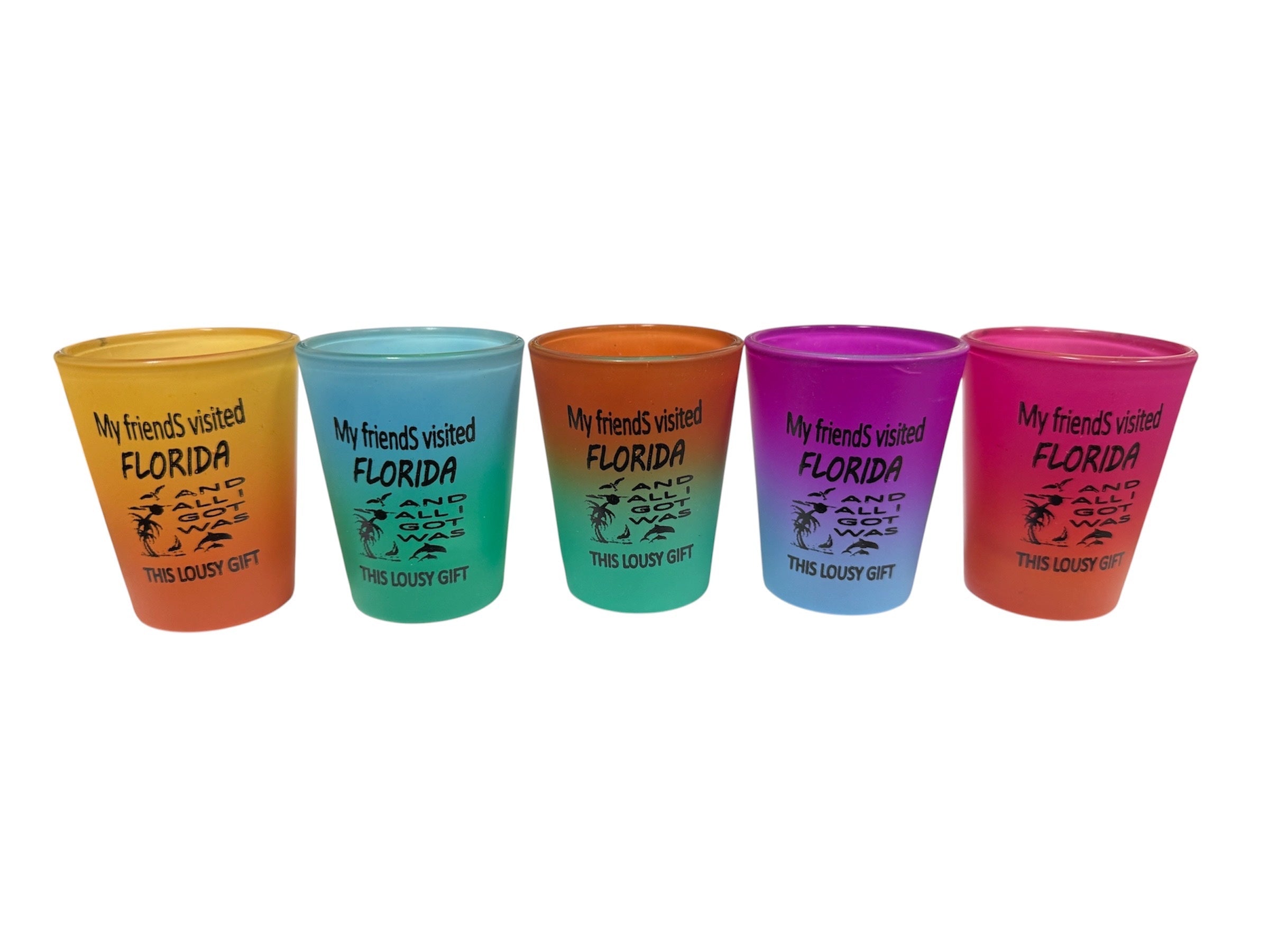 Shot Glass Tie-Dye "My Friend Visited Florida"