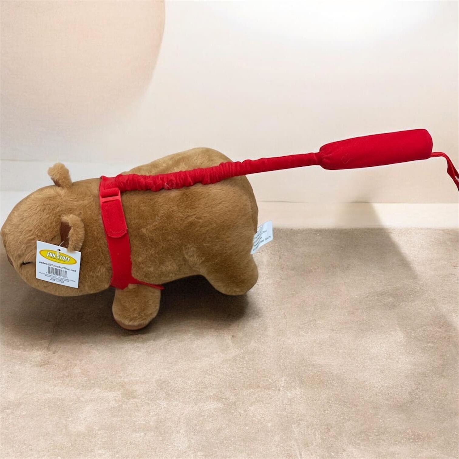 Plush Capybara on an Extendable Leash