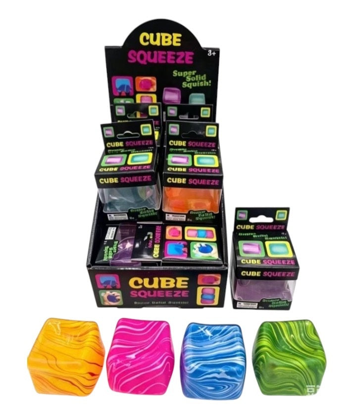 Striped Maltose Gummy Squishy Cube 1pc - 5cm
