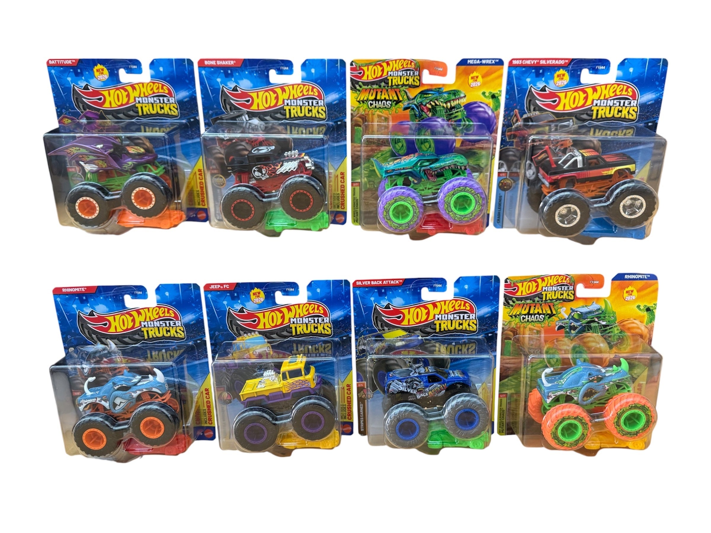 Hot Wheels Monster Truck Live 1:64 w/ Crushed Car Asst. 1pc
