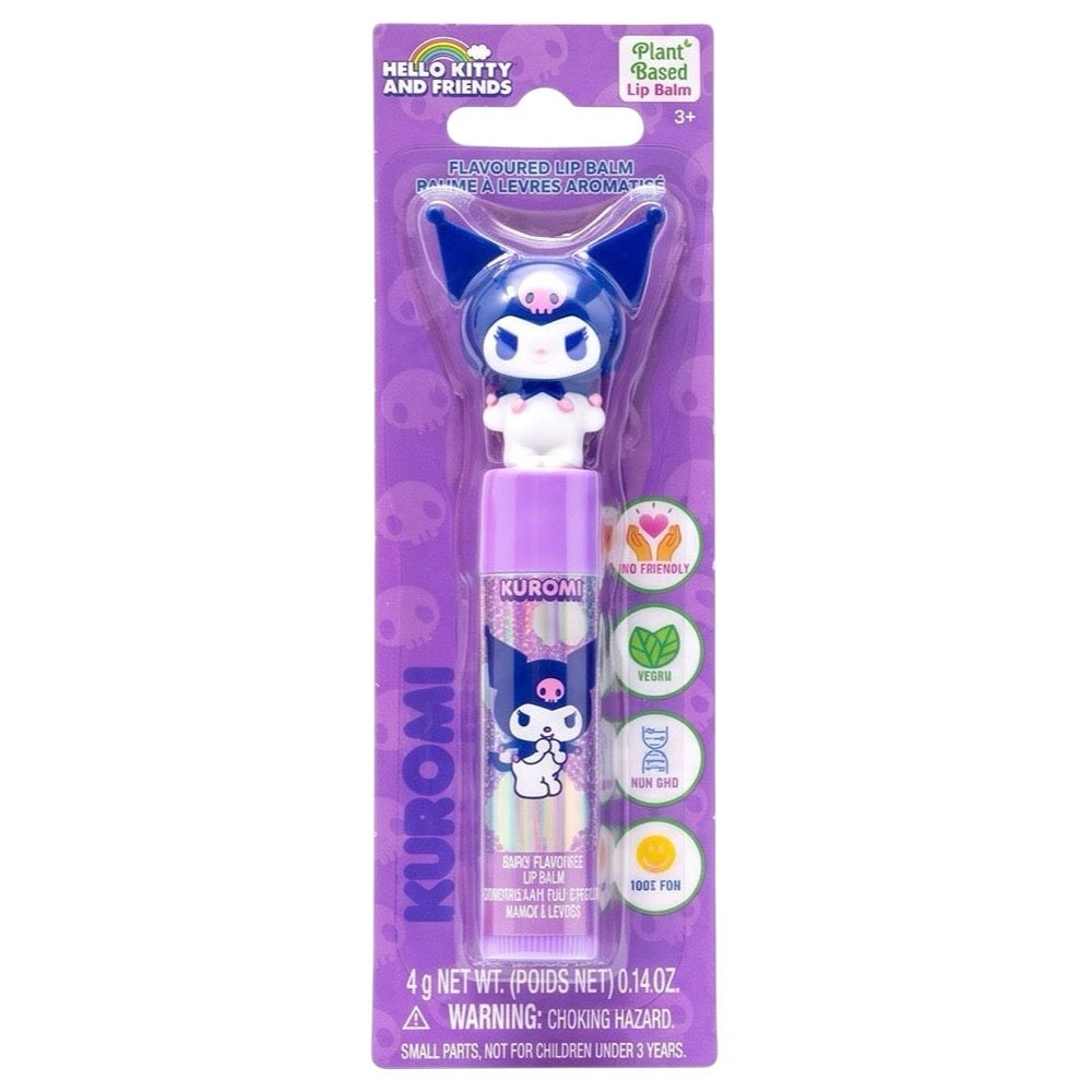 Kuromi Lip Balm with Figure Topper on Card