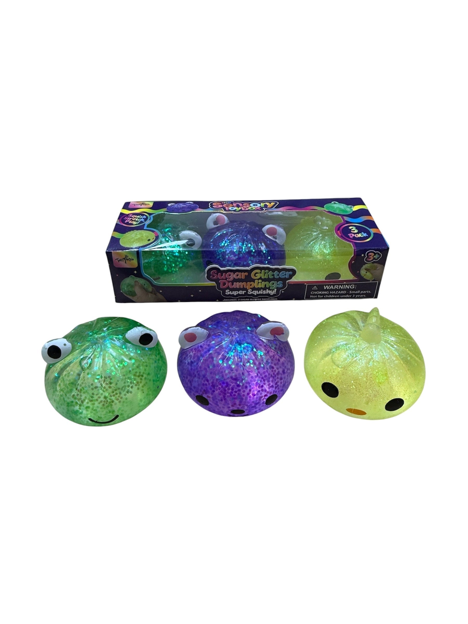 Squishy Sugar Glitter Animal Dumplings 3pk