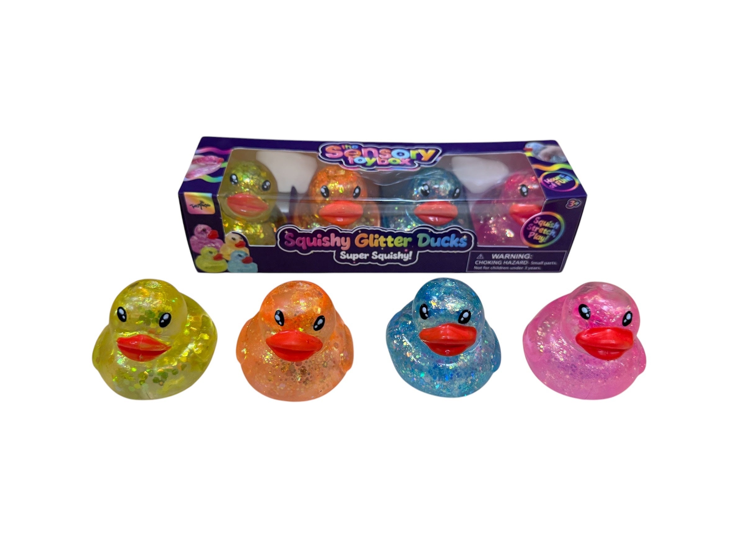 Squeeze Glitter Ducks 4pk