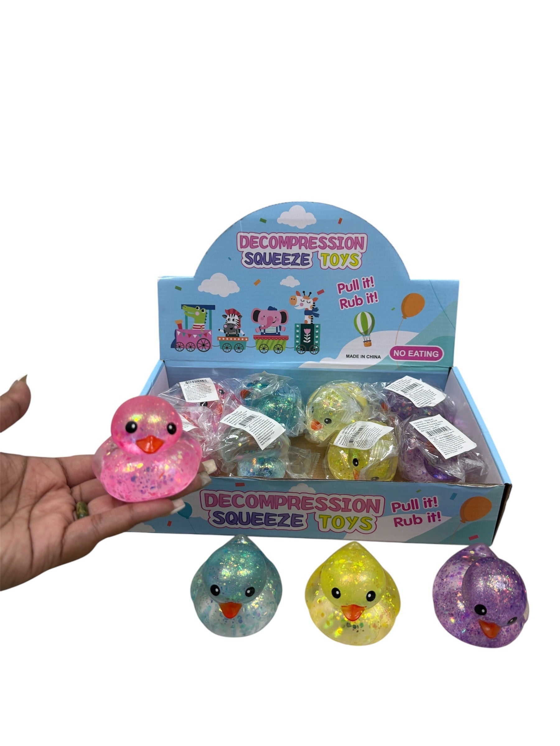 3" Glitter Duck Gummy Maltose Squishy
