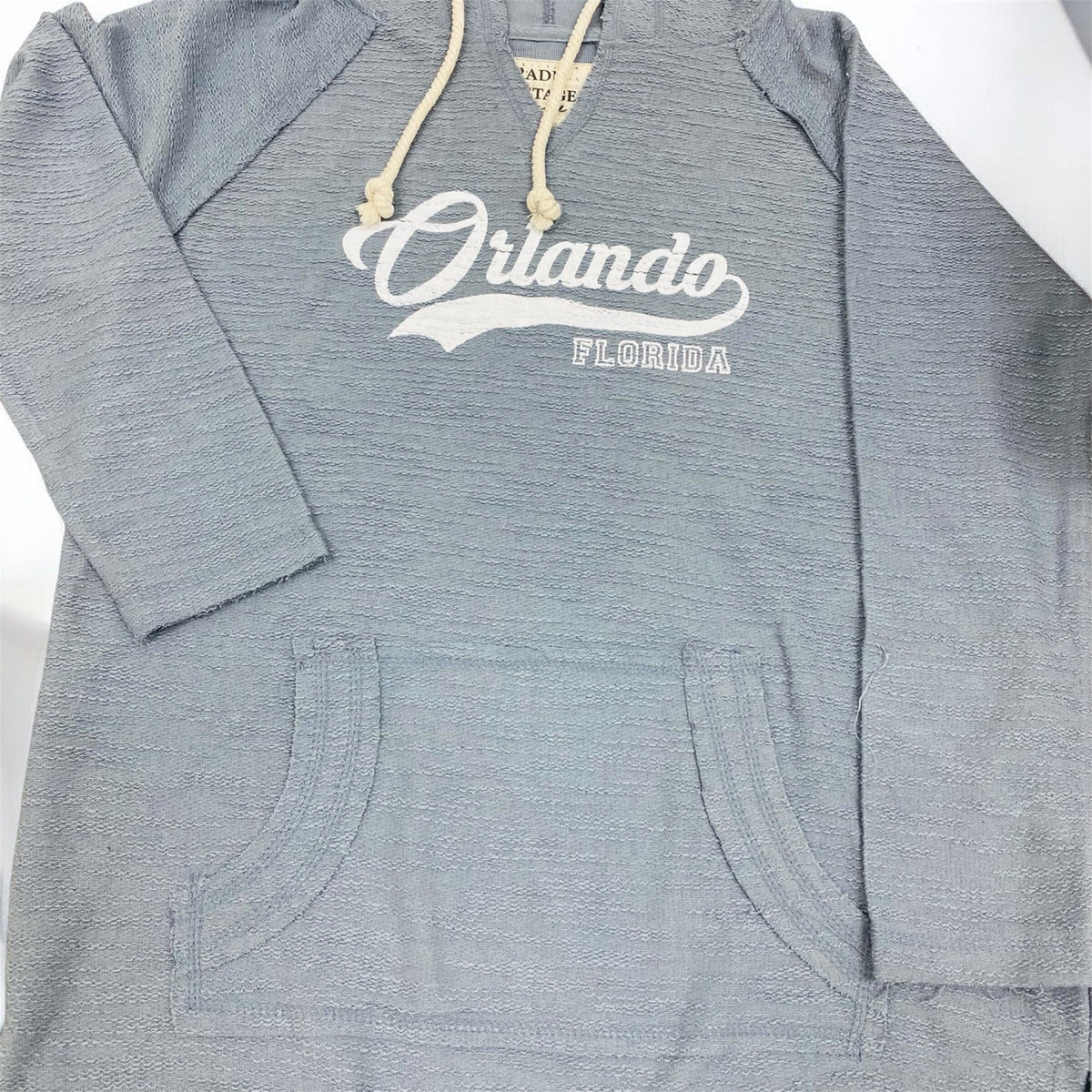 Orlando Denim Drawstring Hoodie With Kangaroo Pocket
