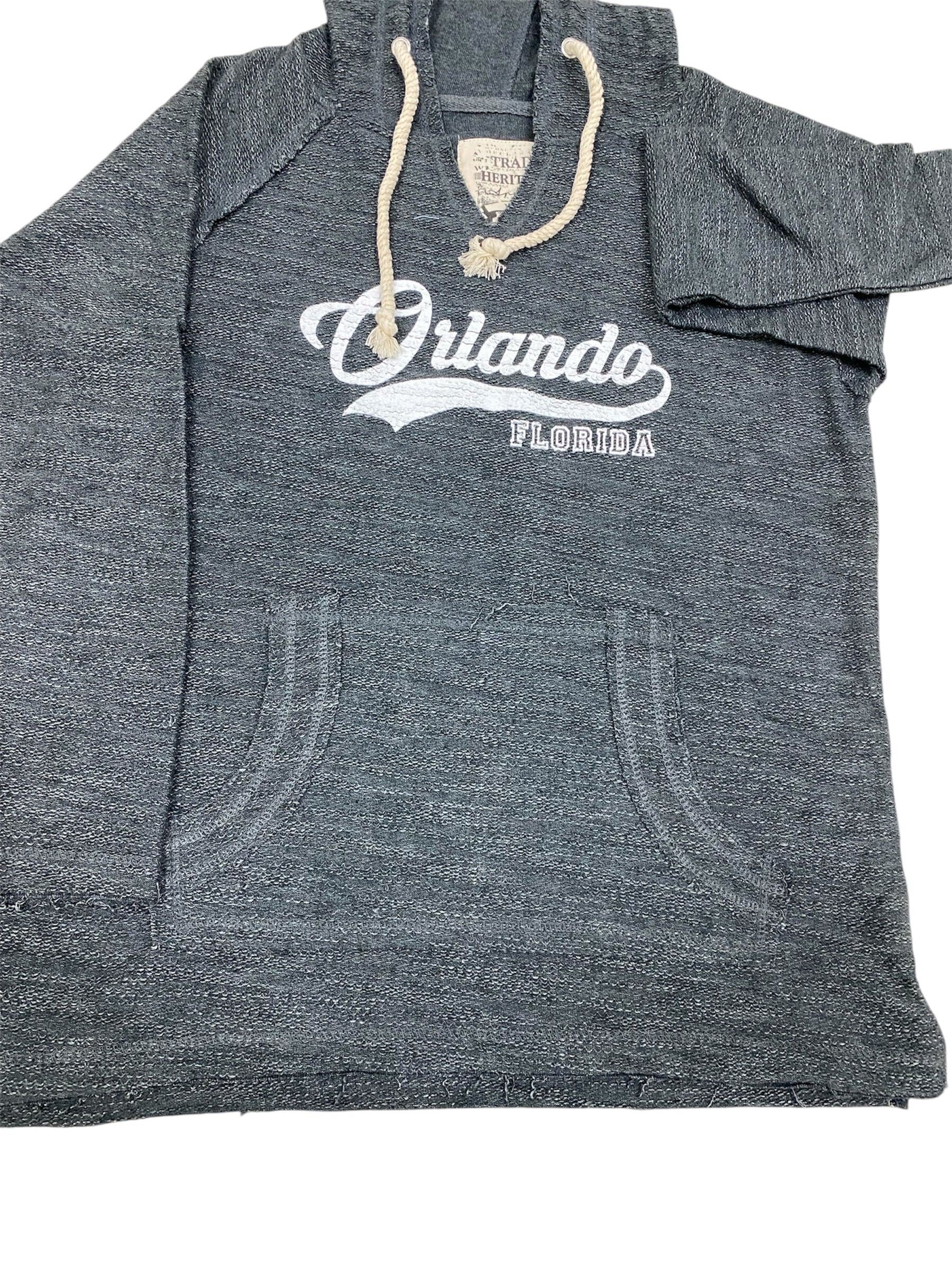 Orlando Charcoal Drawstring Hoodie With Kangaroo Pocket