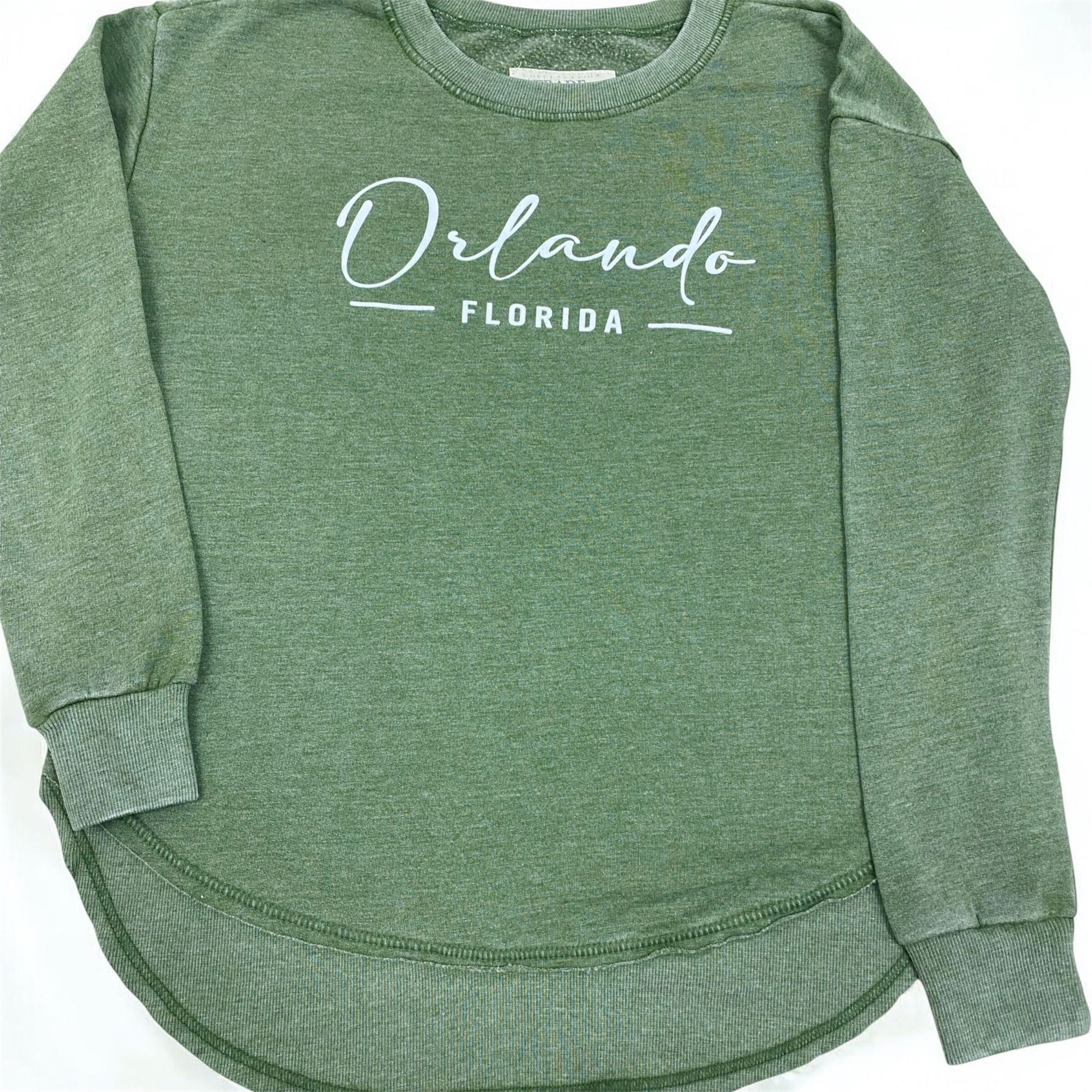 Orlando Sage Fleece Pullover with Rib Knit Details