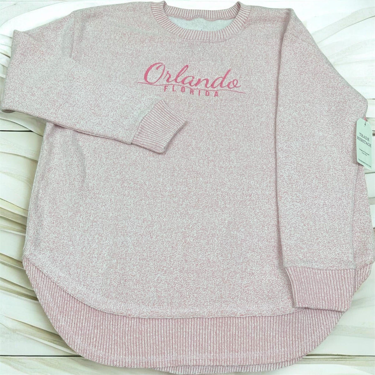Orlando Pink Nantucket Pullover with Round Hem