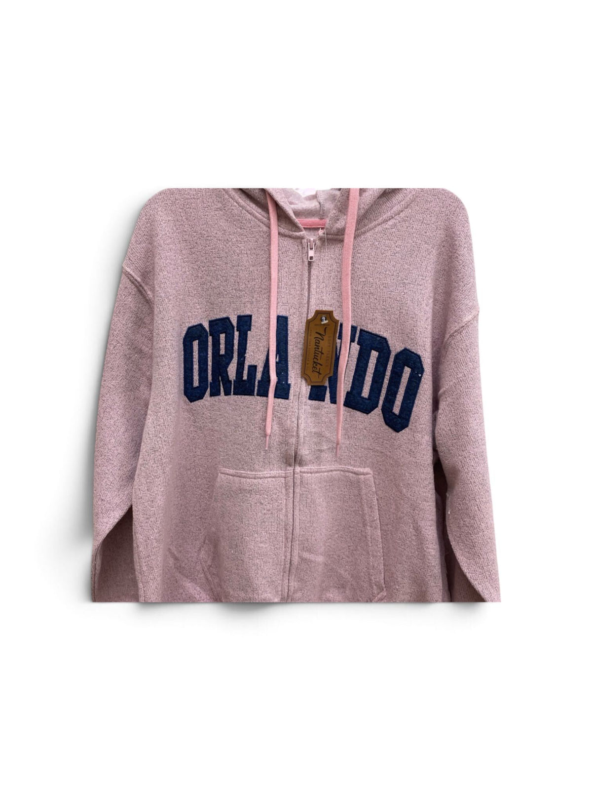Pink Orlando Nantucket Zipper fleece Hoodie