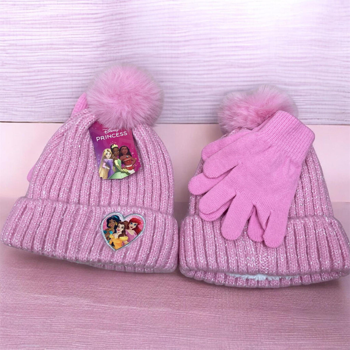 Disney Princess Girls Winter Hat and Gloves Set