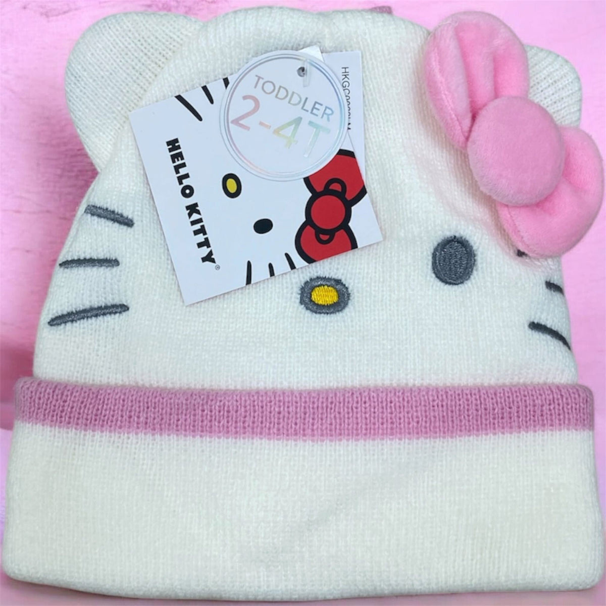 Hello Kitty Toddler Girls Winter Hat and Mittens Set