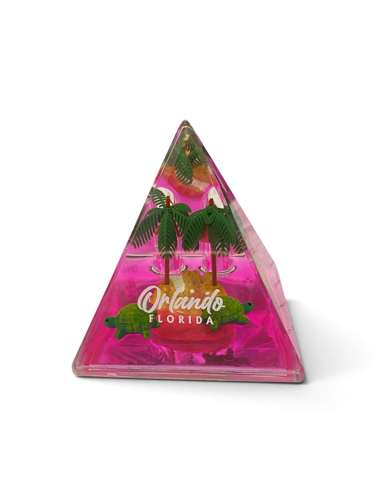 Pink Pyramid Paperweight Turtle