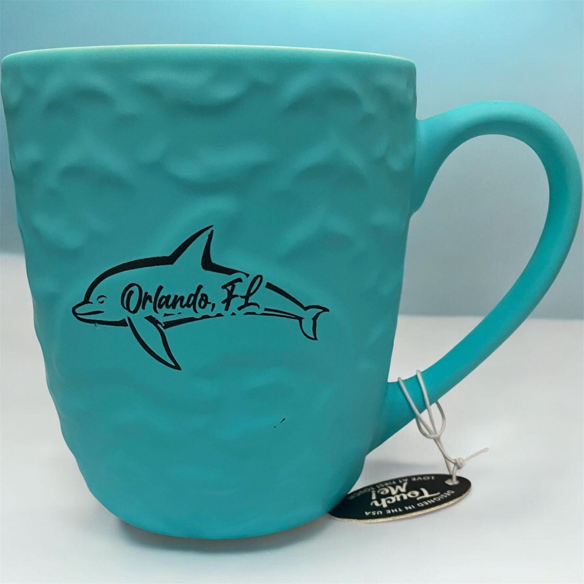 Dolphin Blue Touch Me Ceramic Mug